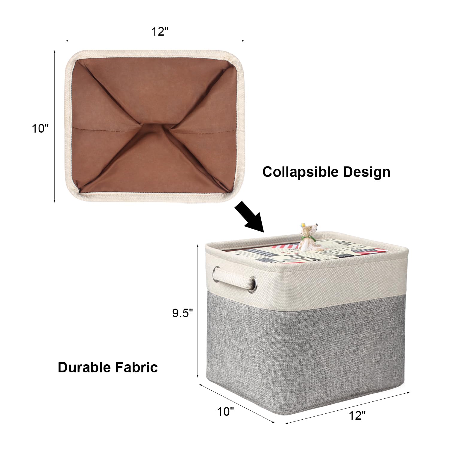 Foldable Storage Bin Collapsible Basket 12