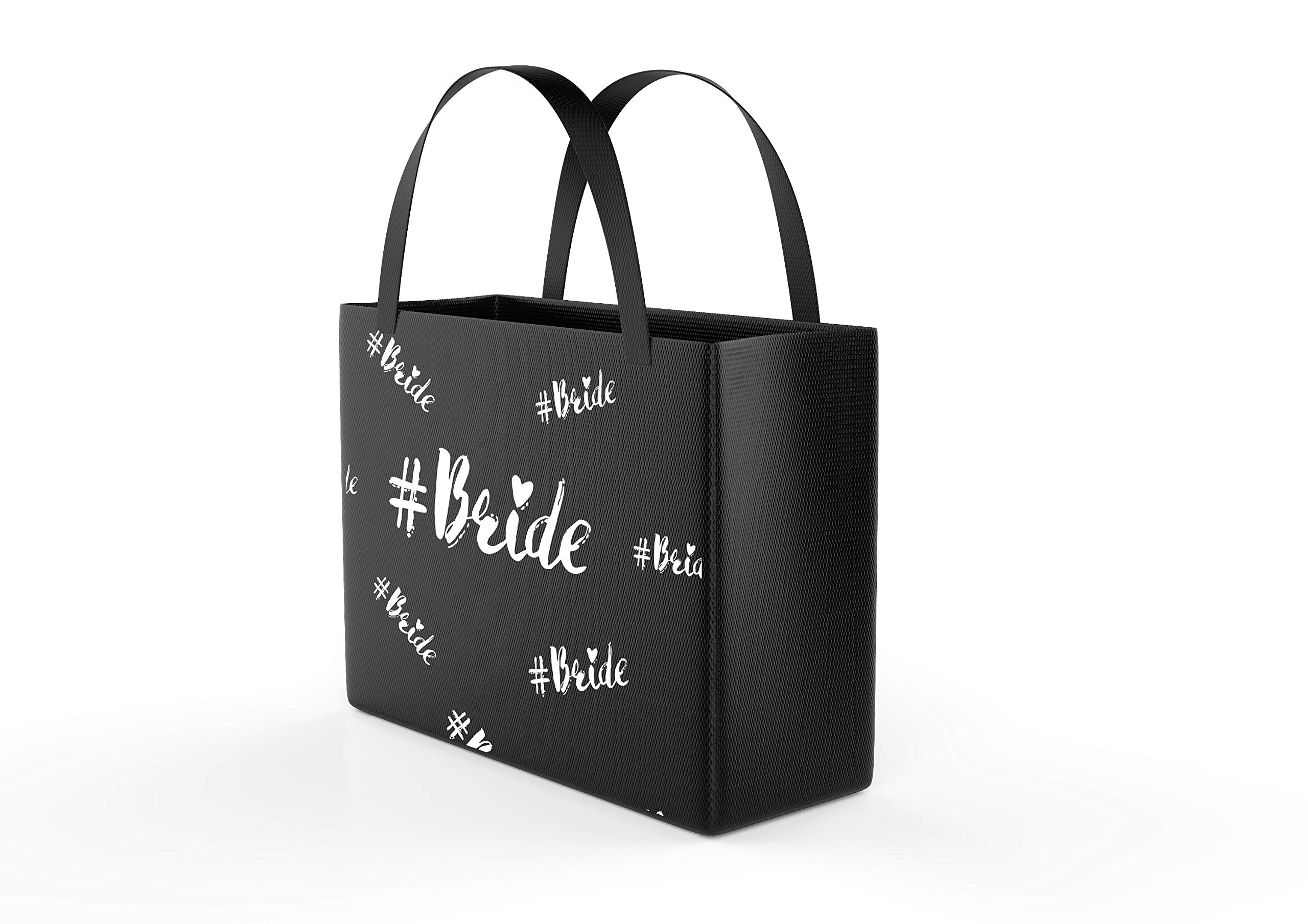 Bridesmaid Tote Bags 12x13 Inch - 5 Pack Wedding Party Gift Set for Bride Tribe, Team Bride Accessories & Bachelorette Party - Perfect for Bridal Shower, Wedding Prep & Girls' Getaway
