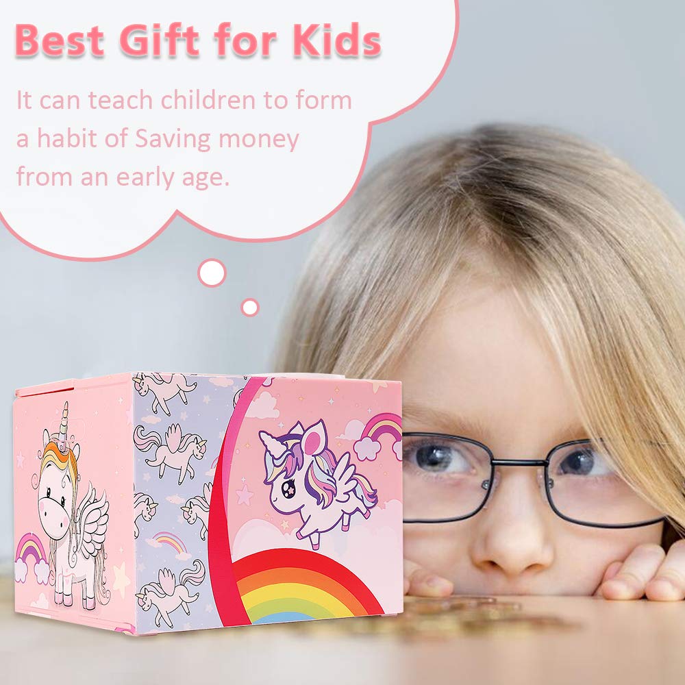Fun Unicorn Piggy Bank for Kids - Coin Saving & Stealing Toy with Lock - Best Gift for Boys & Girls | Perfect for Birthday, Christmas & Teaching Money Management