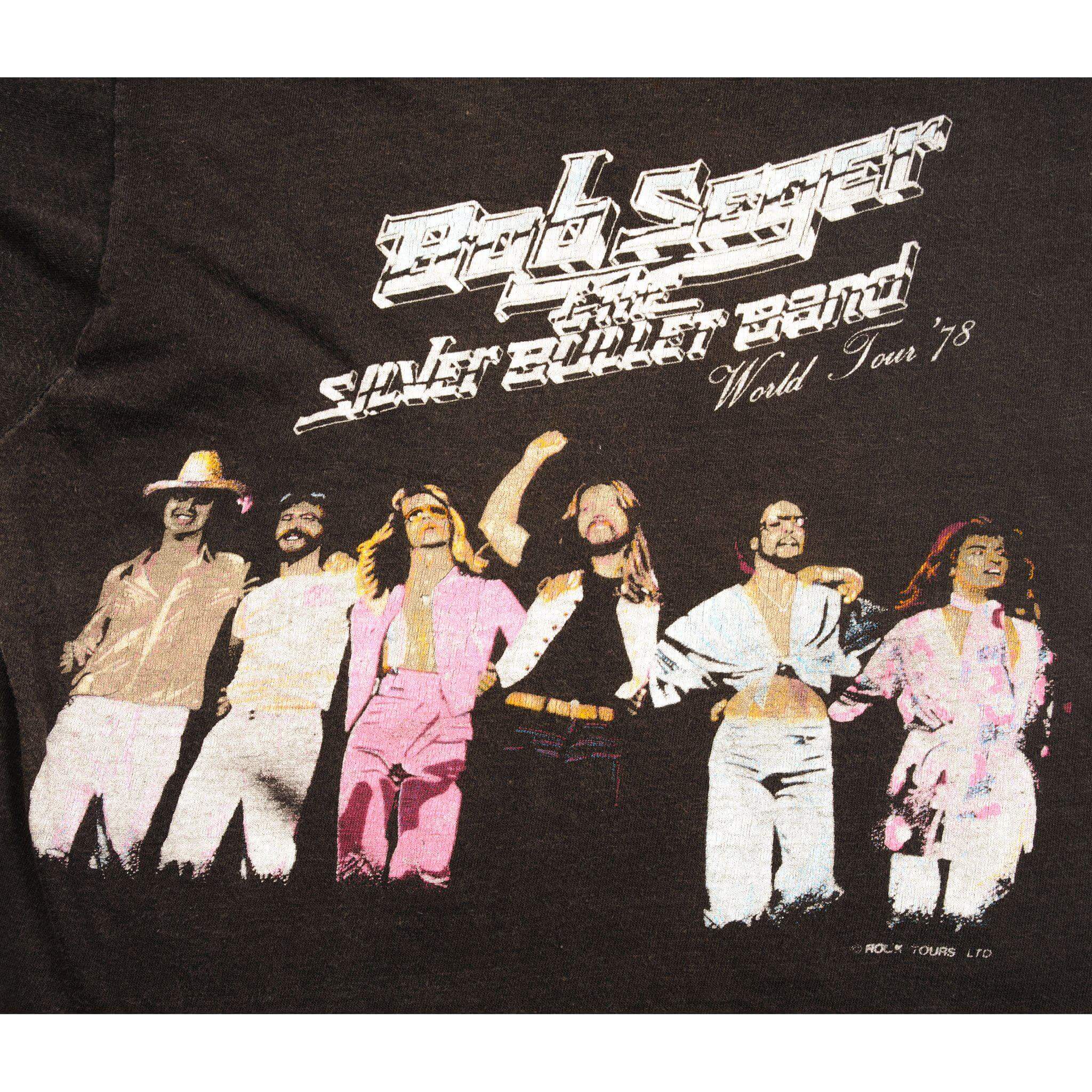Vintage Bob Seger & The Silver Bullet Band 1978 World Tour T-Shirt - Small, Made in USA - Perfect for Concerts, Music Lovers & Retro Fashion