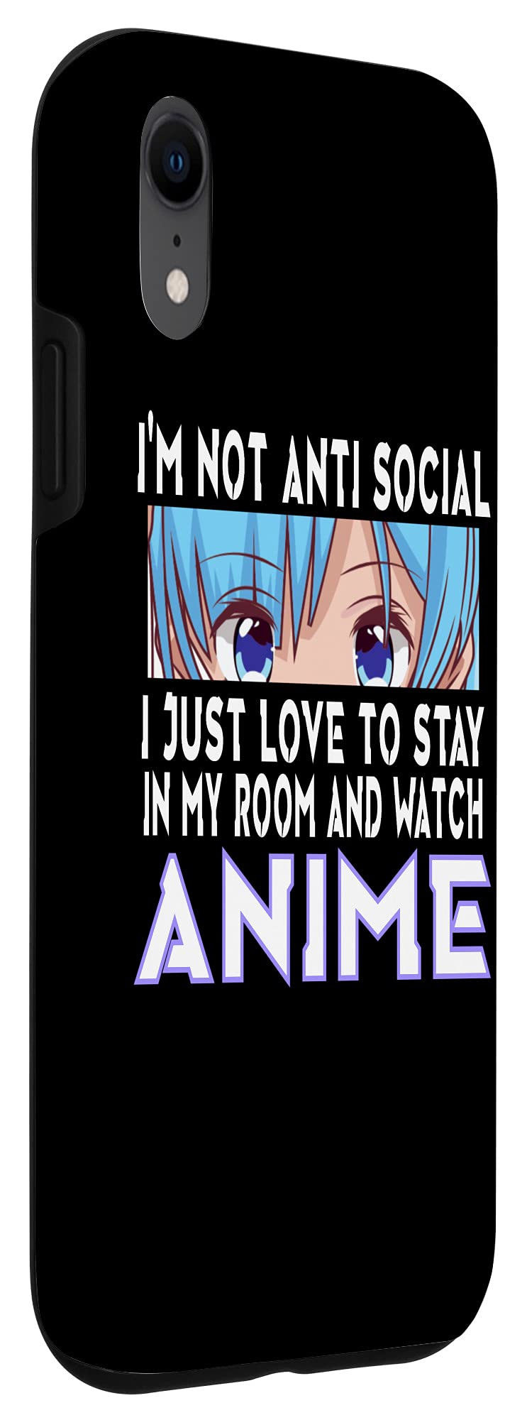 iPhone XR Case - Anime & Manga Lover Design for Social Teen Girls - Perfect for School, Work & Daily Use