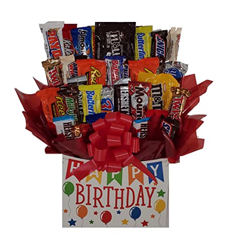 Deluxe Chocolate Candy Bouquet Gift Box - Perfect for Birthday Celebrations, Anniversaries & Special Occasions | Handmade Sweet Arrangement for Her/Him | Ideal for Valentine's Day, Mother's Day & Romantic Surprises
