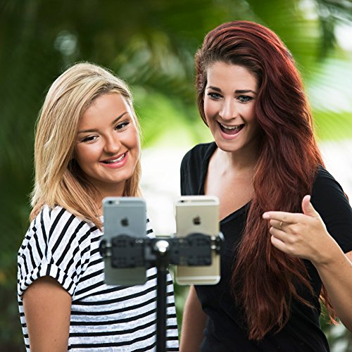 ARKON TW Broadcaster Pro Stand - Dual Smartphone Mount for Live Streaming, YouTube & TikTok Videos - Adjustable Desk or Counter Stand for Content Creators (Perfect for Gaming, Cooking Shows & Product Reviews)