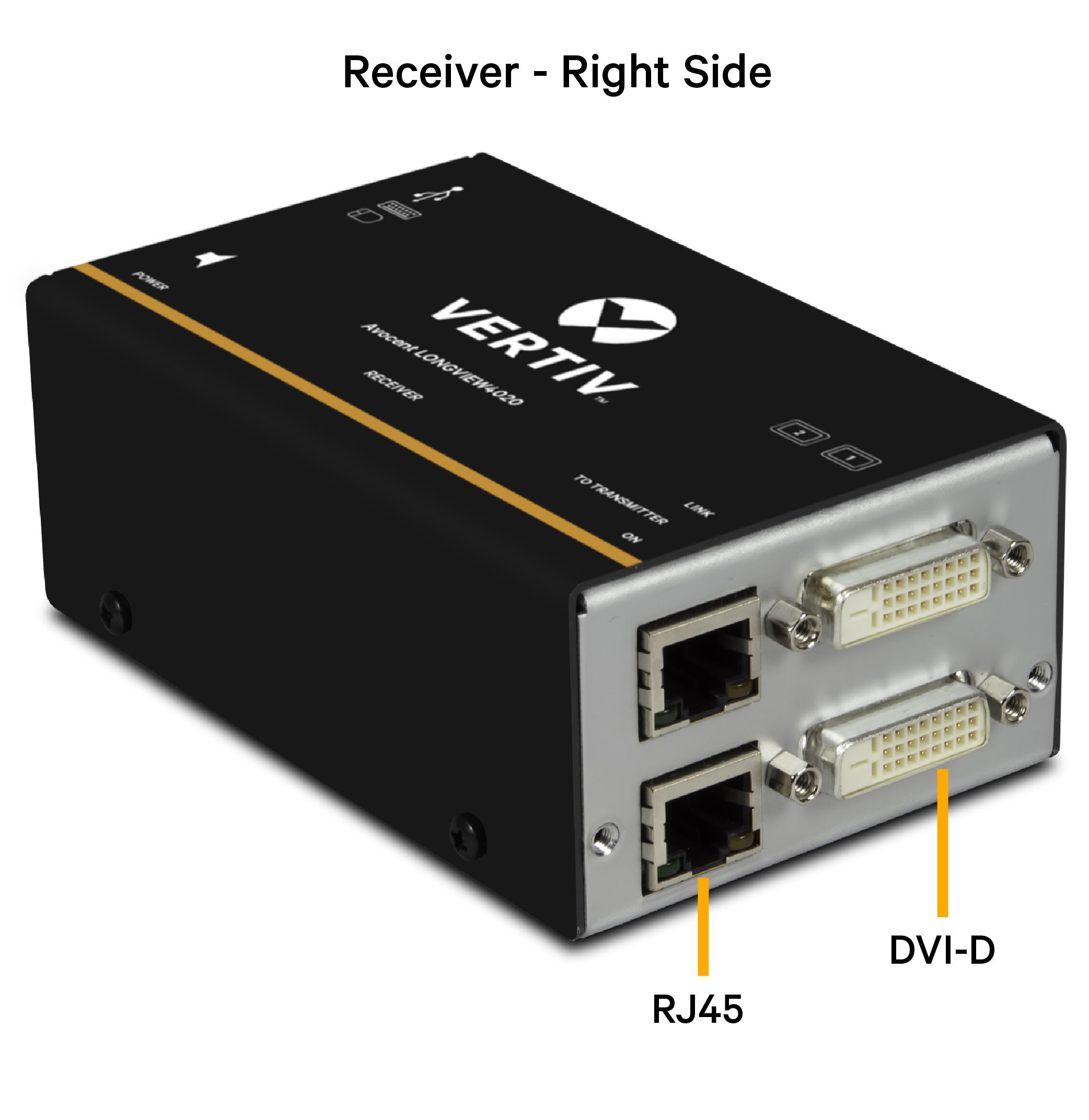 Vertiv Avocent LV 4020P High-Performance HD KVM Extender Kit - Dual Monitor Support, VGA Connectivity, 50m/164ft Range (Transmitter & Receiver Included) - Ideal for Data Centers, Server Rooms & Remote PC Control