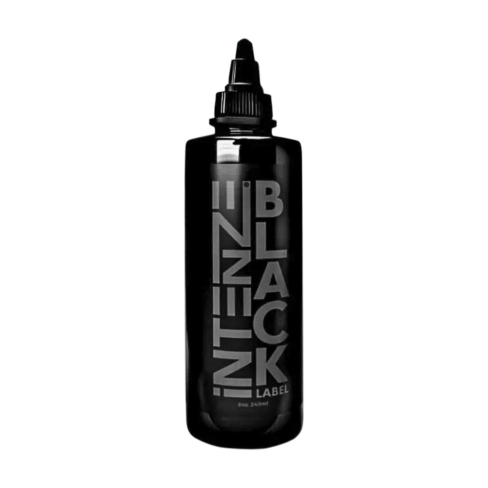 Black Label Intenze Tattoo Ink - Professional 8oz Bottle for Tattoo Artists - Perfect for Tattooing, Body Art & Permanent Makeup