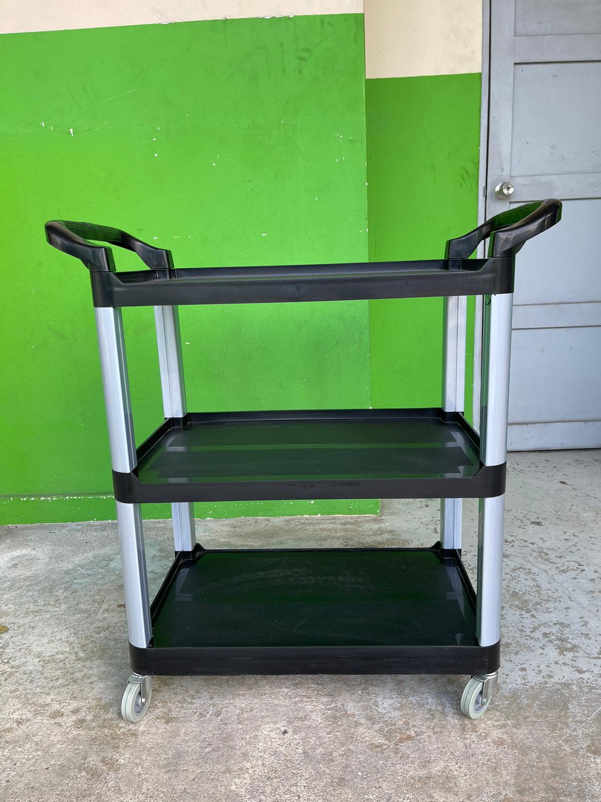 3-Tier Multi-Purpose Utility Cart with Wheels - Heavy Duty Rolling Storage Organizer for Kitchen, Office, Garage & Warehouse Use - Model TRL PUC684332