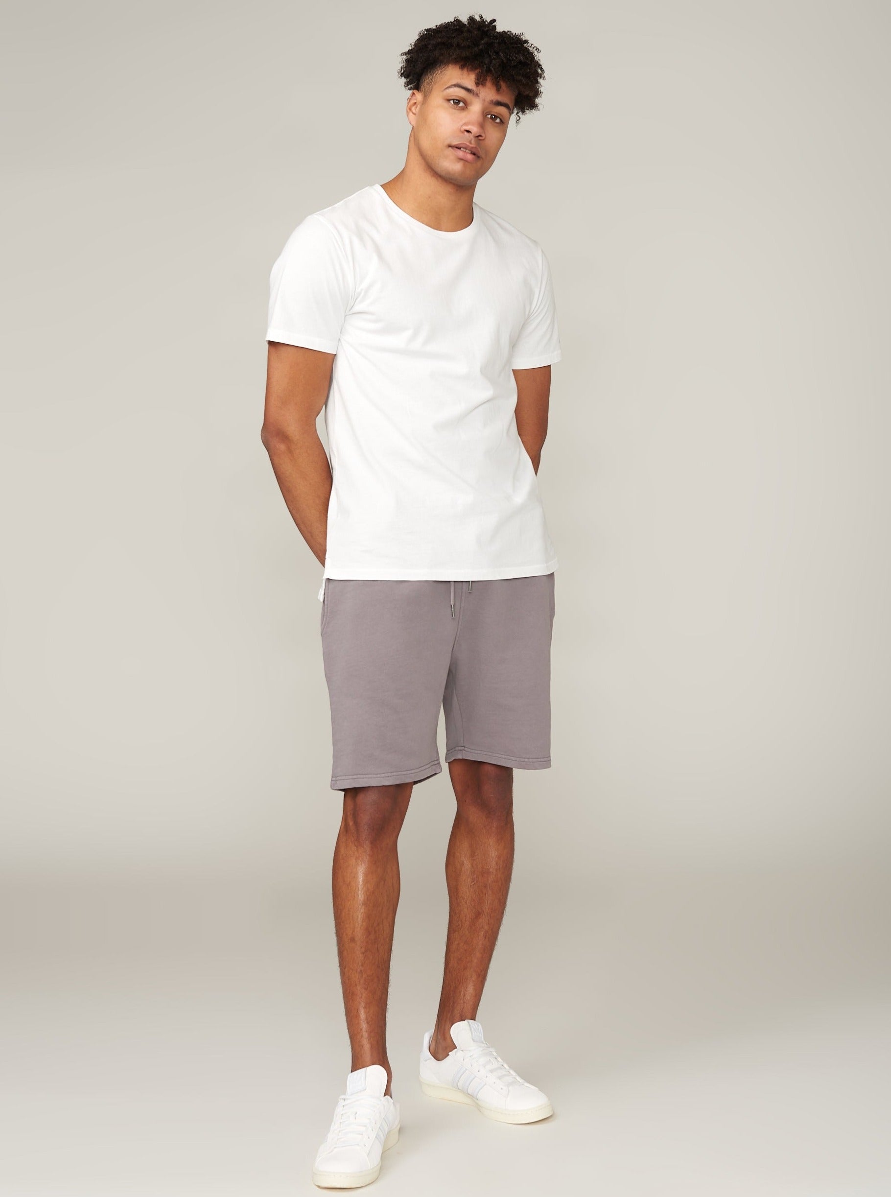 Dylan French Terry Shorts for Men - Soft Cotton Cloud Grey Lounge Shorts - Perfect for Home, Gym & Summer Outfits