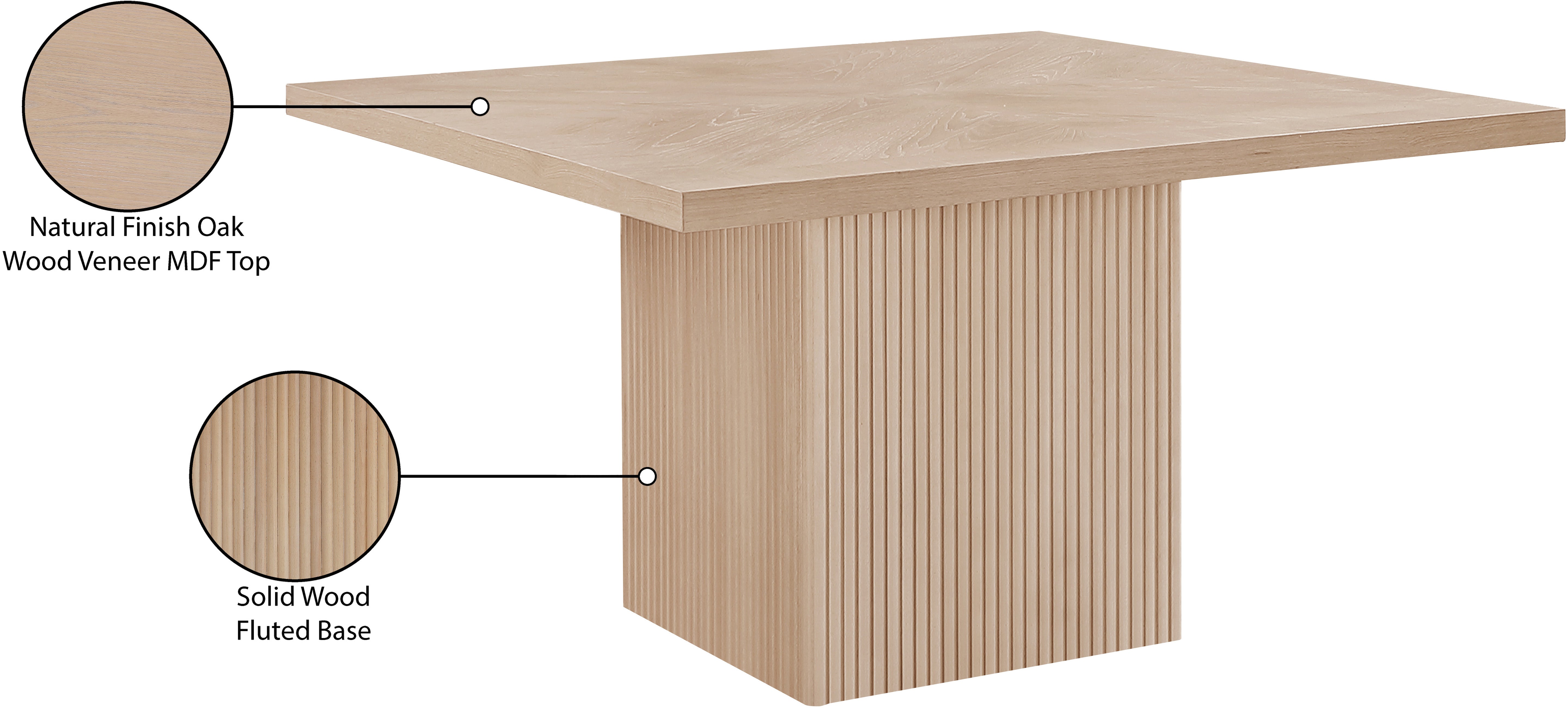 Belinda Dining Table - Modern Wooden Dining Table for 6, Farmhouse Style Kitchen Table with Extendable Leaf - Perfect for Family Dinners & Entertaining Guests