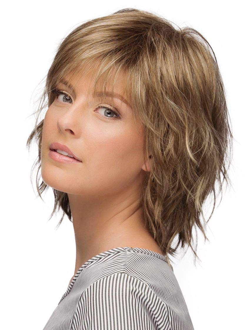 Jones Wig by Estetica with Christy's Wigs Q&A Booklet, Travel Size Wig Shampoo, Wig Cap & Wide Tooth Comb Bundle (5-Piece Set, Color R6/28F) - Perfect for Daily Wear, Cosplay & Hair Loss Solutions