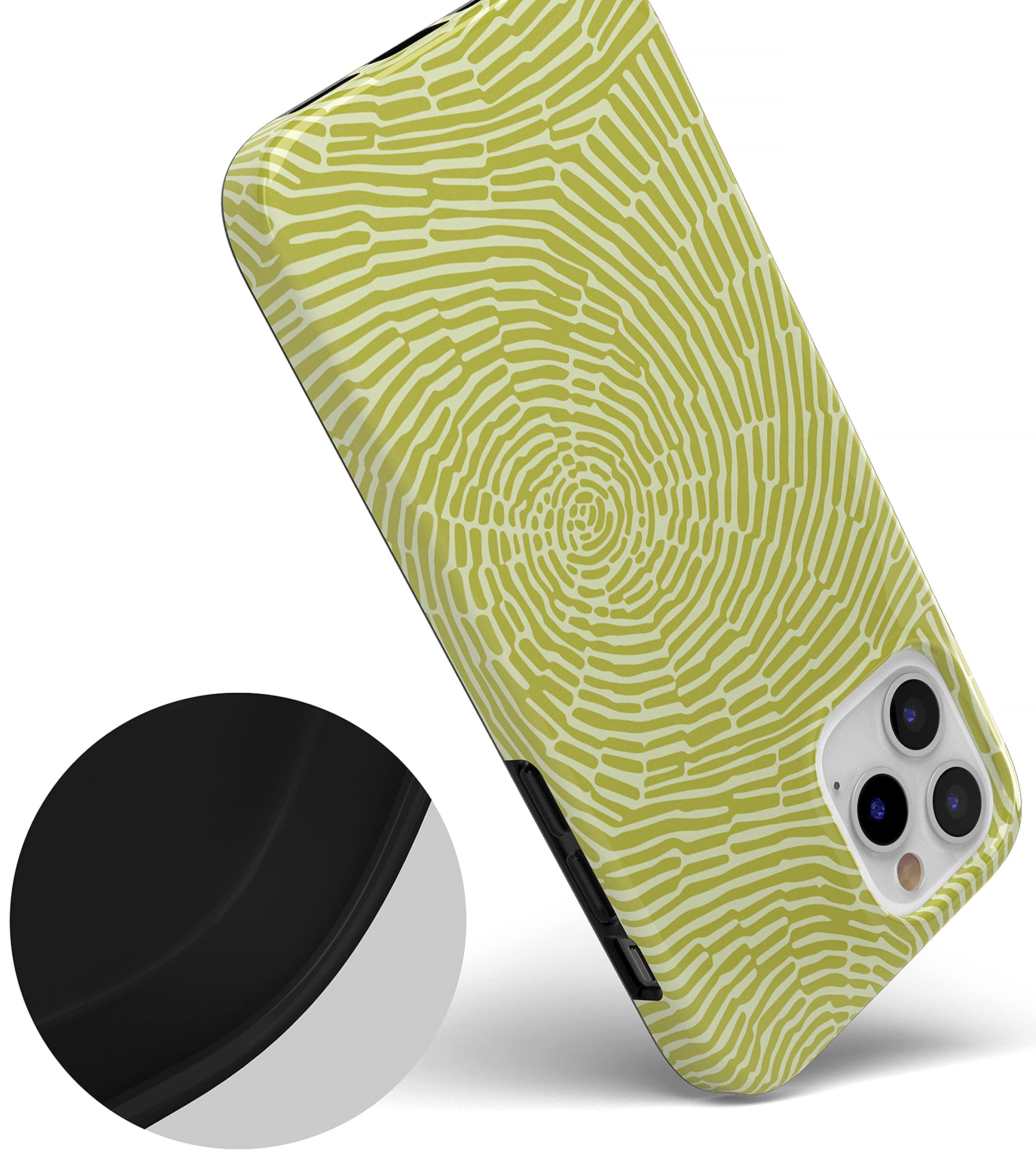 Casely iPhone 11 Pro Case - Swirl Away Design in Tea Green Geometric Pattern | Slim Protective Cover for iPhone 11 Pro | Perfect for Daily Use, Work & Travel