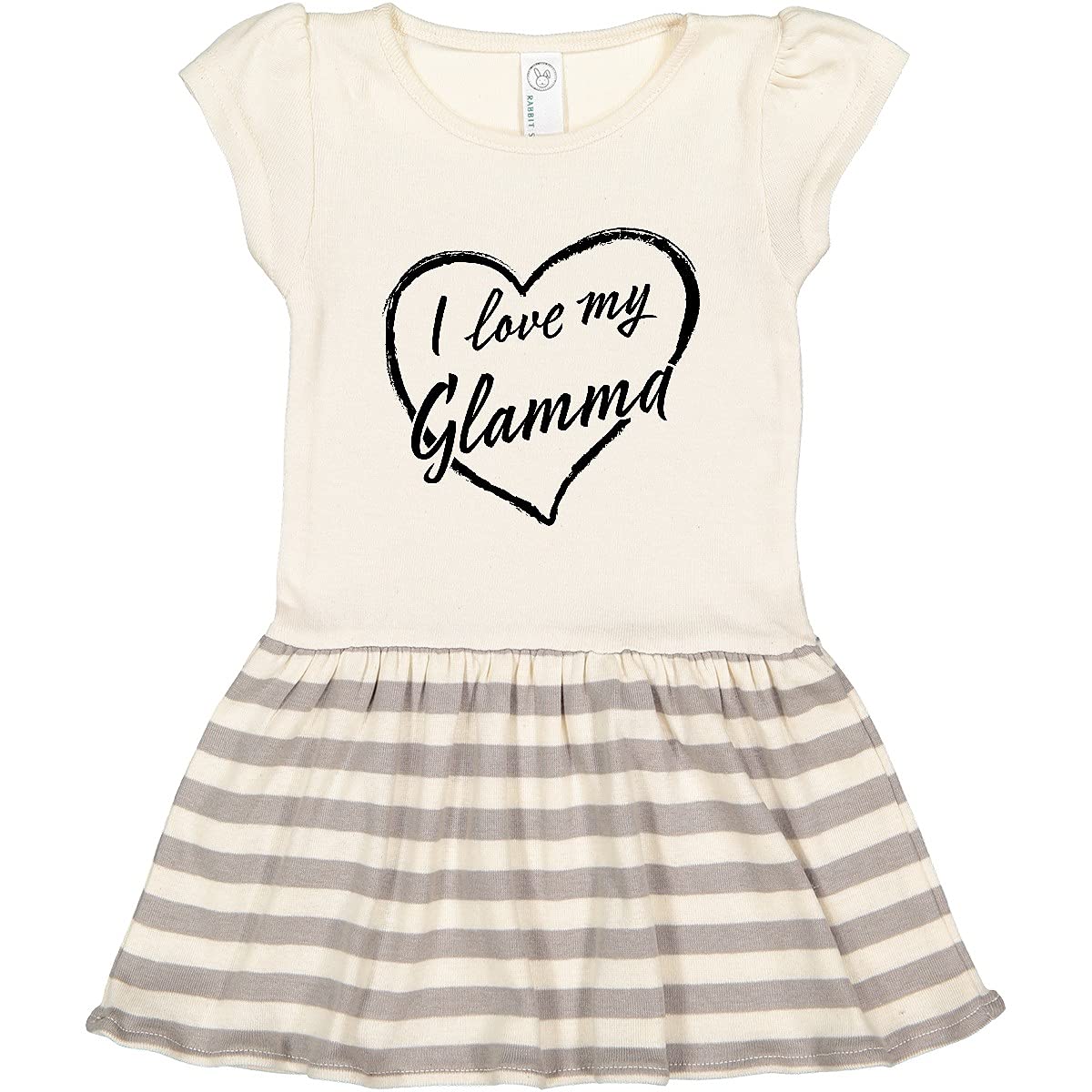 Inktastic I Love My Glamma Black Chalk Heart Toddler Dress - Cute Outfit for Grandparents Day, Family Photos & Special Occasions