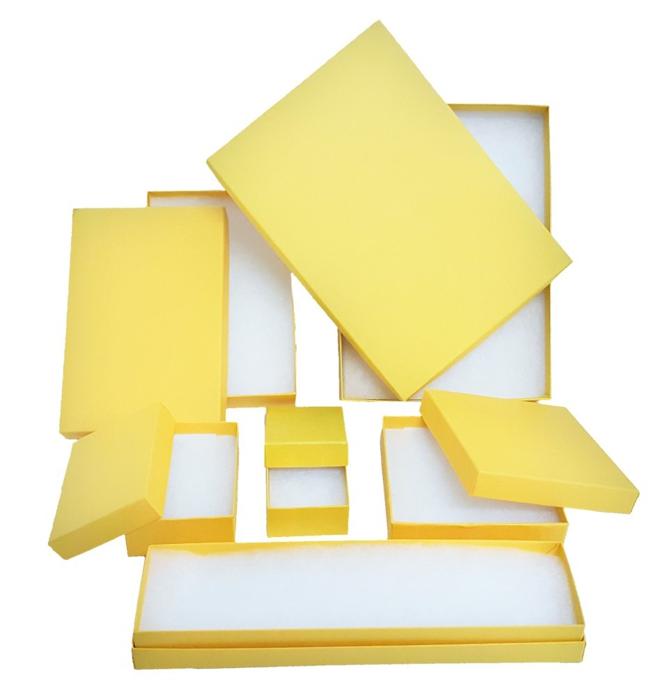 10-Pack Yellow Kraft Jewelry Boxes 5.4x3.5x1