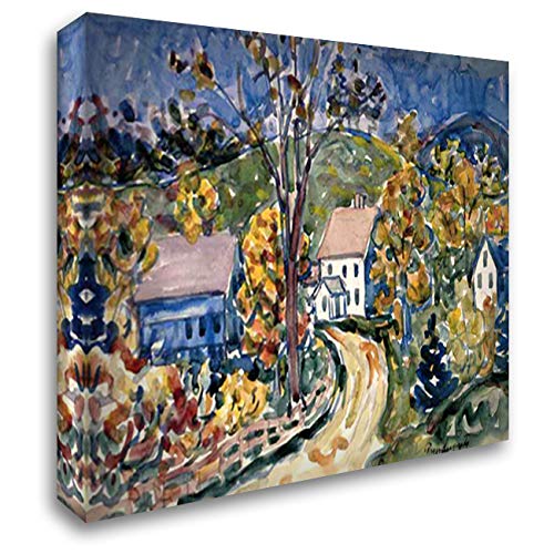 Maurice Prendergast Country Road New Hampshire 24x20 Gallery Wrapped Canvas Art - Perfect for Living Room, Bedroom & Office Wall Decor