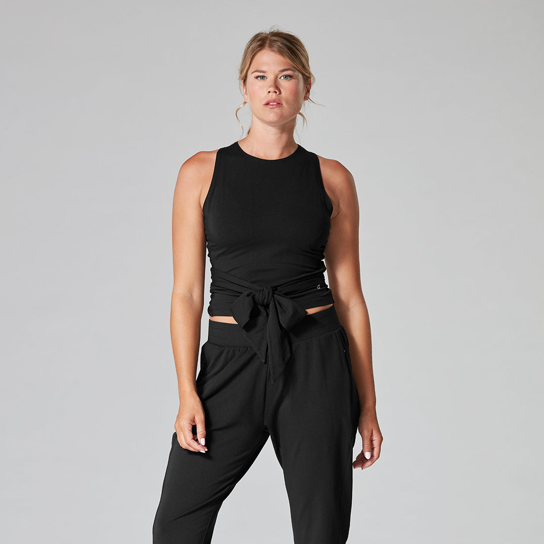 Tavi Noir Wrap Around Tank Top for Women - Sexy Sleeveless Cami Shirt with Built-in Bra - Perfect for Yoga, Gym, and Summer Outfits