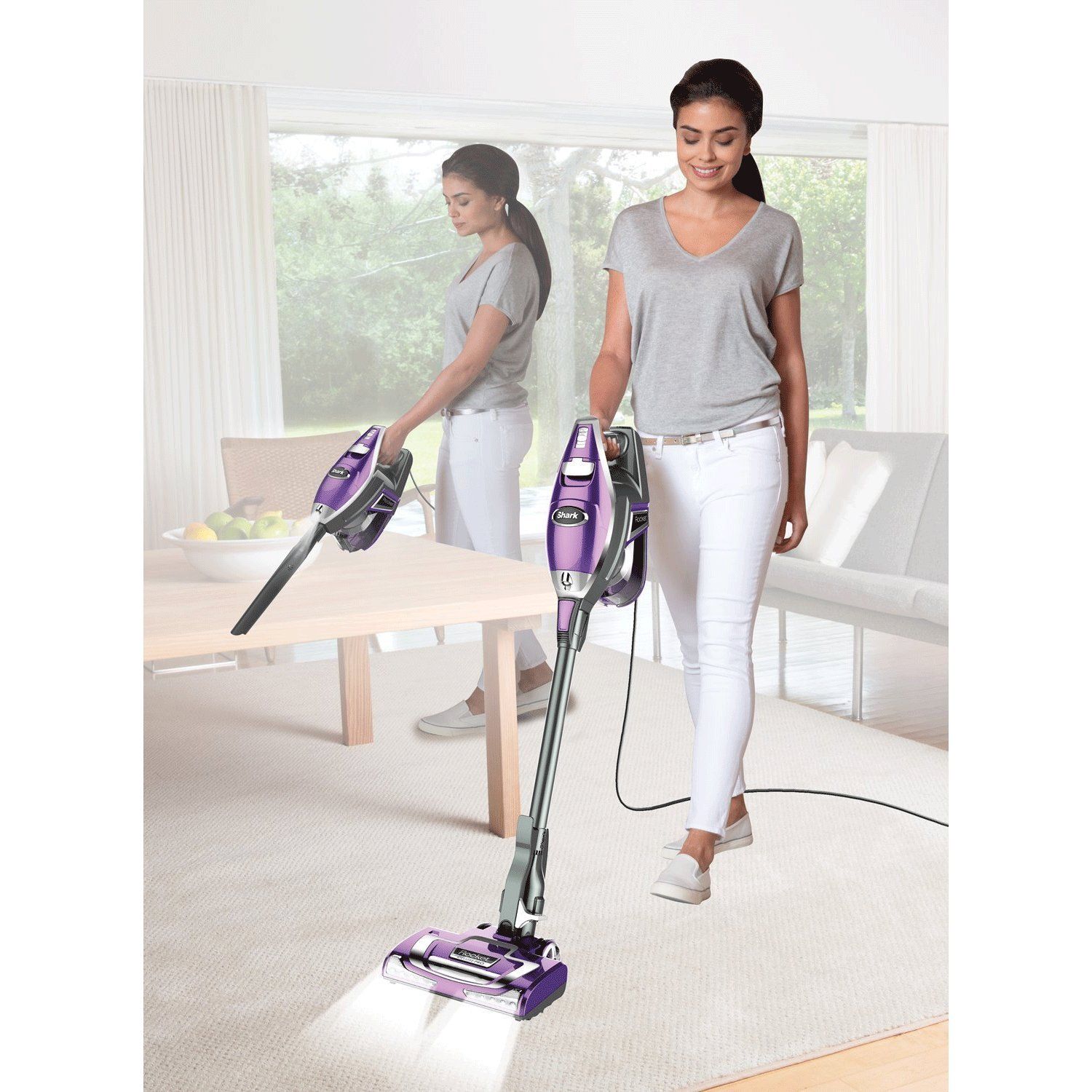 SHARK Rocket Deluxe Pro Ultra Light Upright Stick Vacuum - Certified Refurbished with Home Essentials Warranty (Model UV425) | Perfect for Hardwood Floors, Carpets & Pet Hair Removal