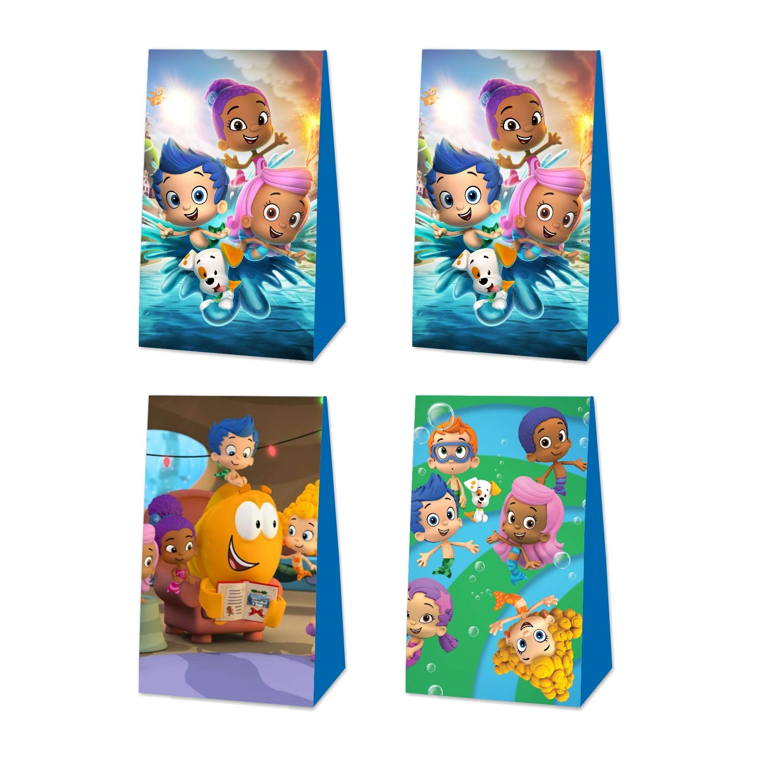 12pcs Bubble Guppies Themed Party Favor Bags - Kids Birthday Party Supplies, Baby Shower Gift Bags, School Event Goodies | Perfect for Birthday Celebrations, Classroom Rewards, Themed Parties & Party Decorations | Great for Birthday Parties, Baby Showers, School Events and Classroom Activities