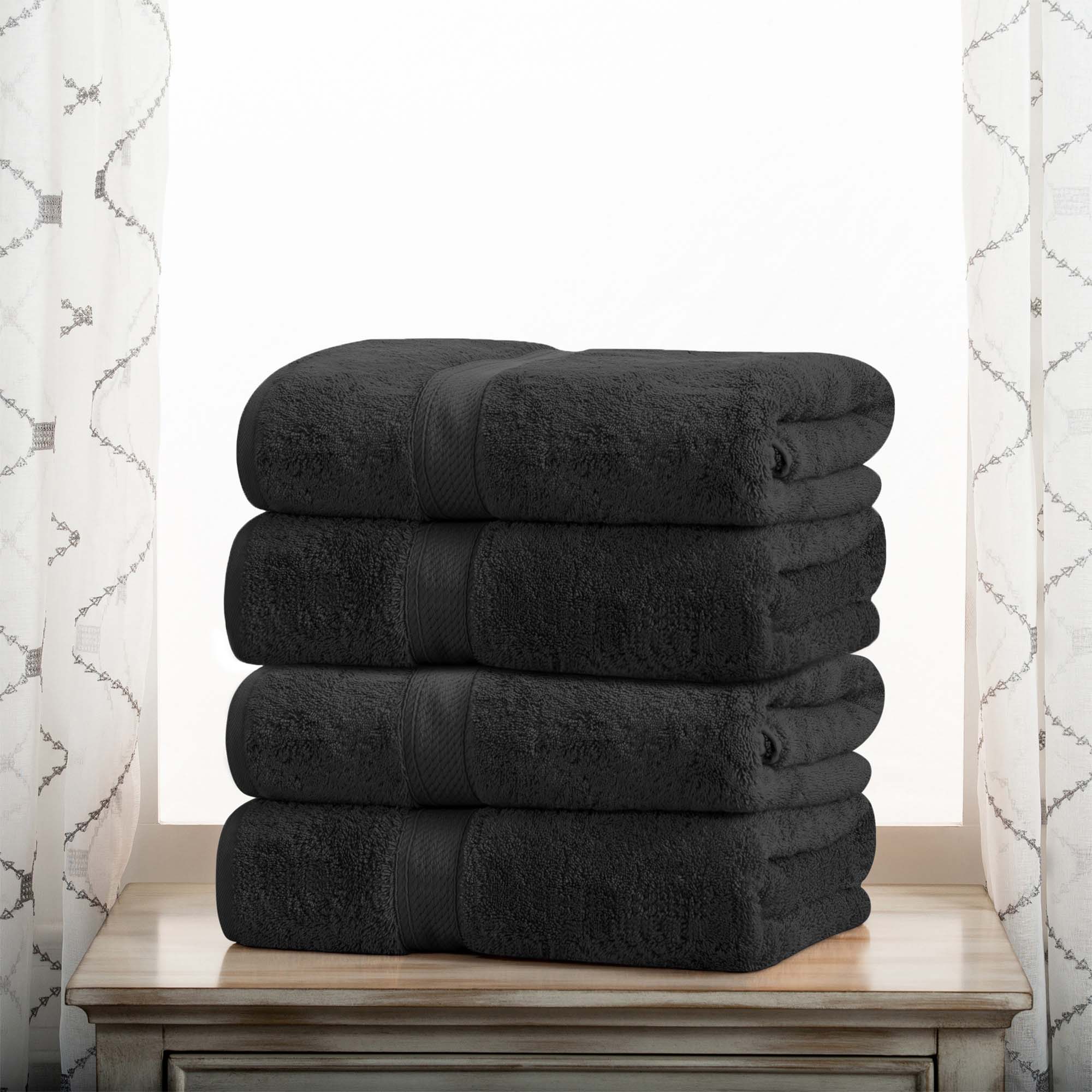 Premium 4-Piece Egyptian Cotton Bath Towel Set - Ultra Soft, Heavyweight & Plush Pile for Spa-Like Luxury at Home | Perfect for Bath, Beach & Guest Use