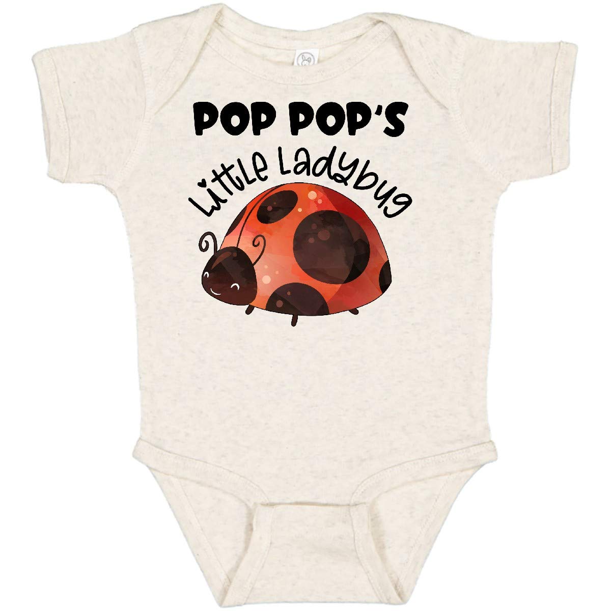 Inktastic Pop Pop's Little Ladybug Baby Bodysuit - Cute Ladybug Print Onesie for Infants & Toddlers - Perfect for Family Photos, Baby Showers & Everyday Wear
