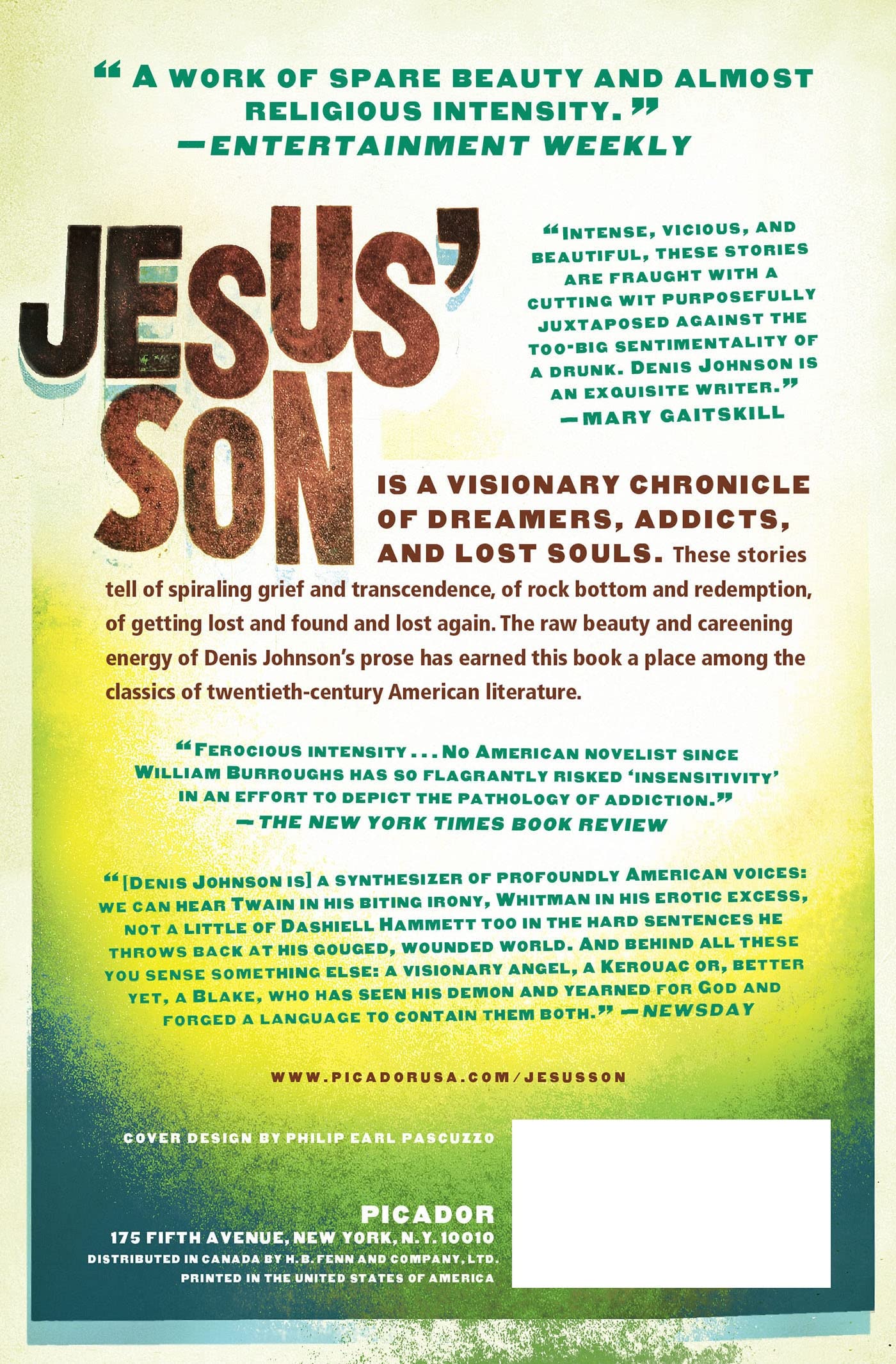 Jesus' Son: Stories by Denis Johnson | Picador Modern Classics #3 | Perfect for Book Clubs & Literary Fiction Lovers