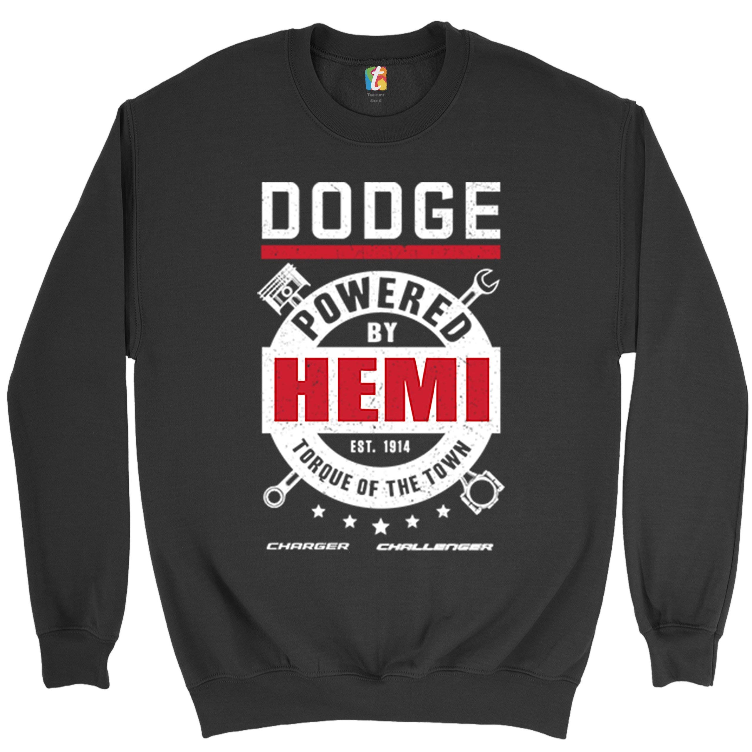 Official Dodge Hemi Licensed Sweatshirt - Dodge Charger & Challenger Crewneck for Men & Women - Perfect for Car Enthusiasts & Racing Fans