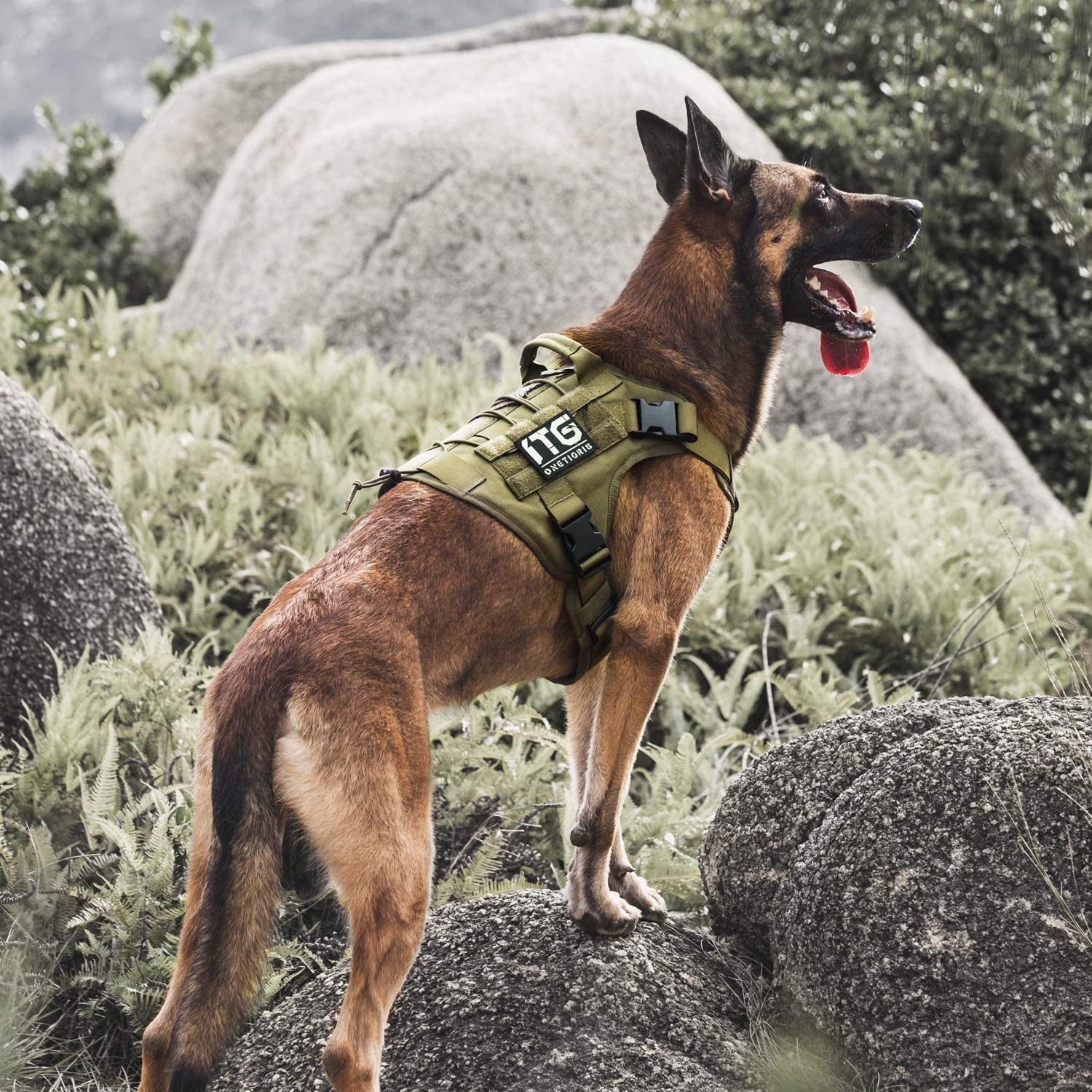 Tactical Dog Harness No Pull - Breathable Adjustable Pet Vest with Handle for Large Medium Small Dogs - Perfect for Hiking, Running & Outdoor Adventures