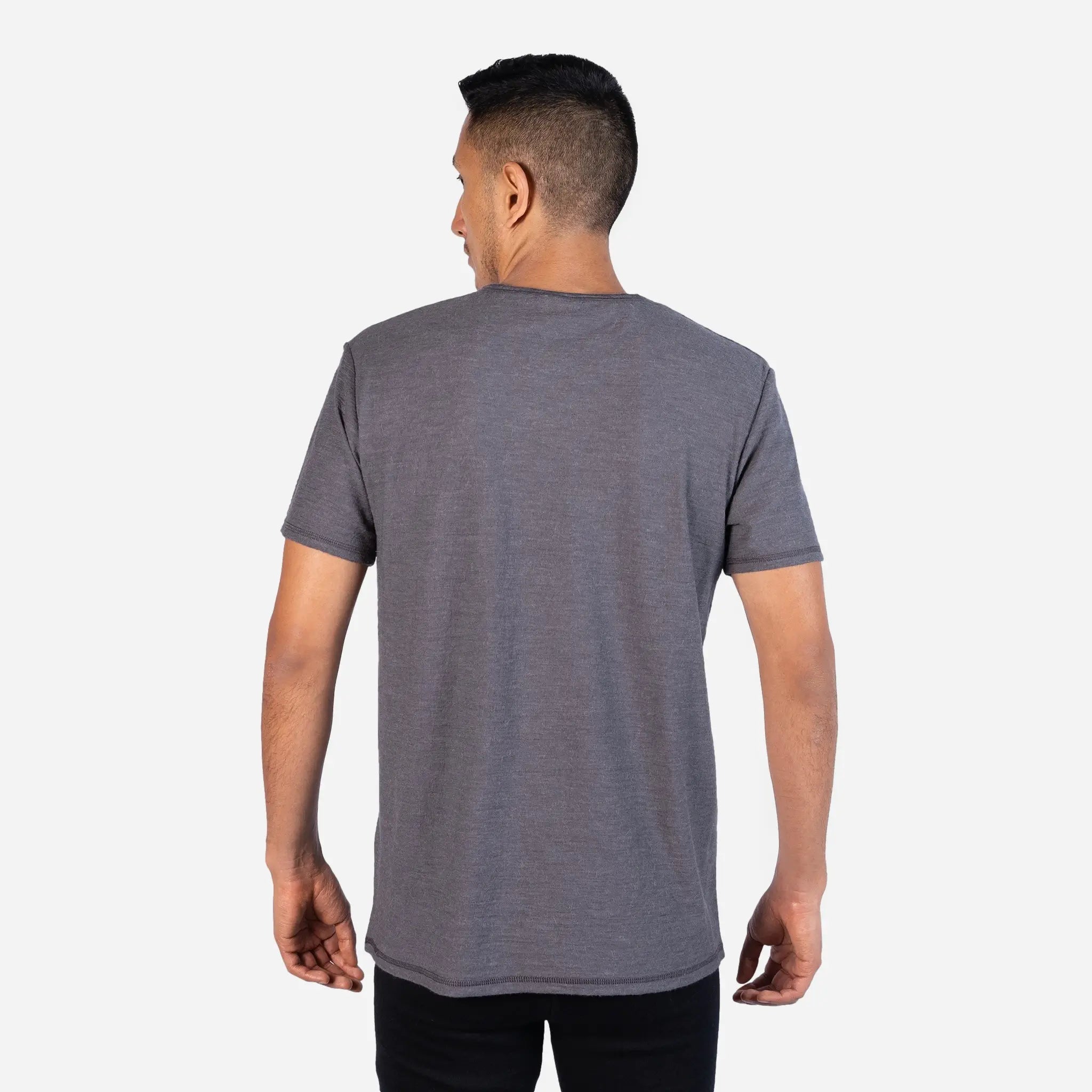 Men's Alpaca Wool Hiking T-Shirt - 160 Ultralight Relaxed Fit for Outdoor Adventures & Travel