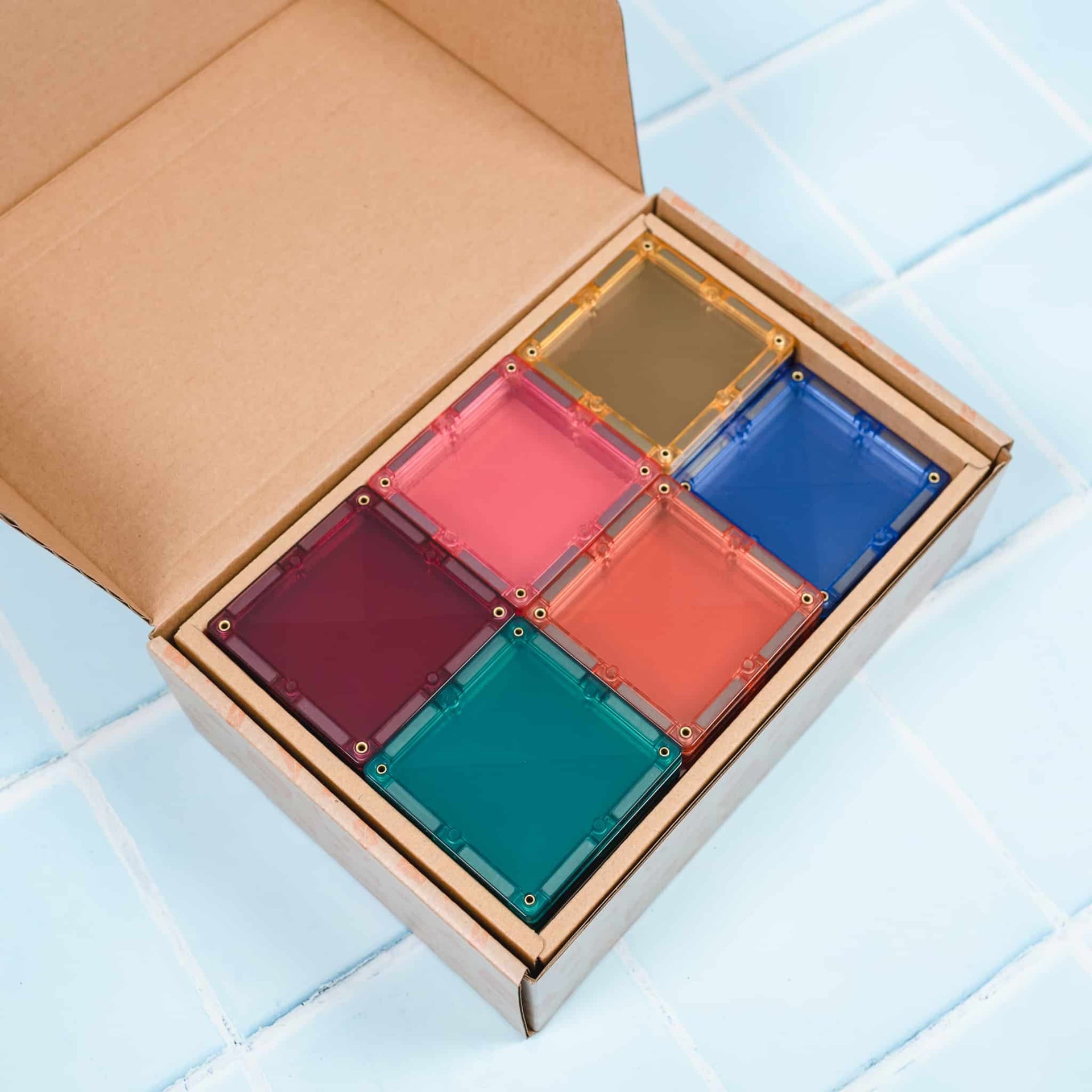 Connetix Magnetic Tiles Pastel Colors - 40 Piece Square Building Blocks Set for Kids STEM Learning, Creative Play & Educational Toys | Perfect for Preschool, Classroom & Home Activities