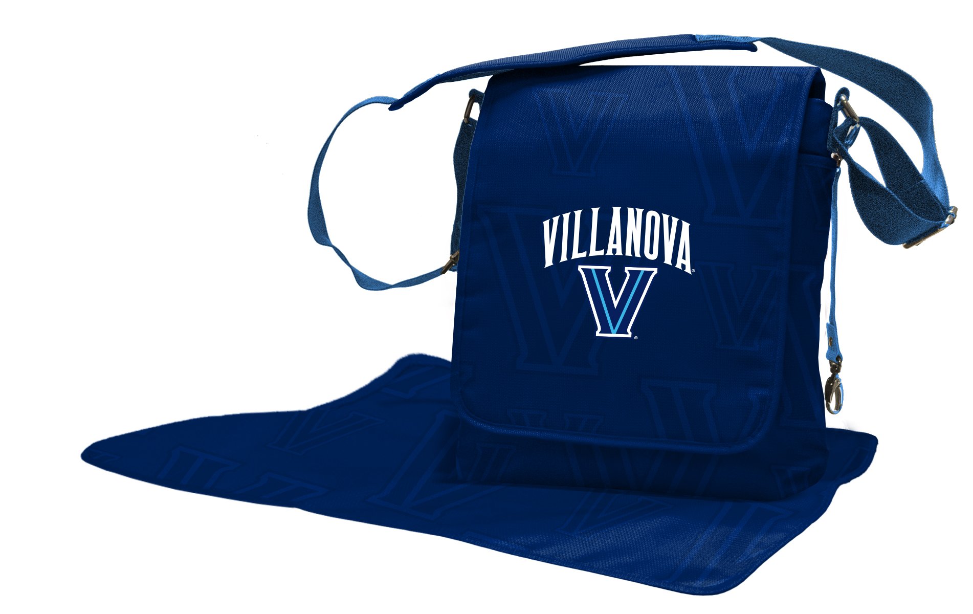 Lil Fan NCAA Villanova Wildcats Diaper Messenger Bag - Stylish and Functional Diaper Bag for College Sports Fans - Perfect for Game Day, Travel, and Everyday Use with Baby