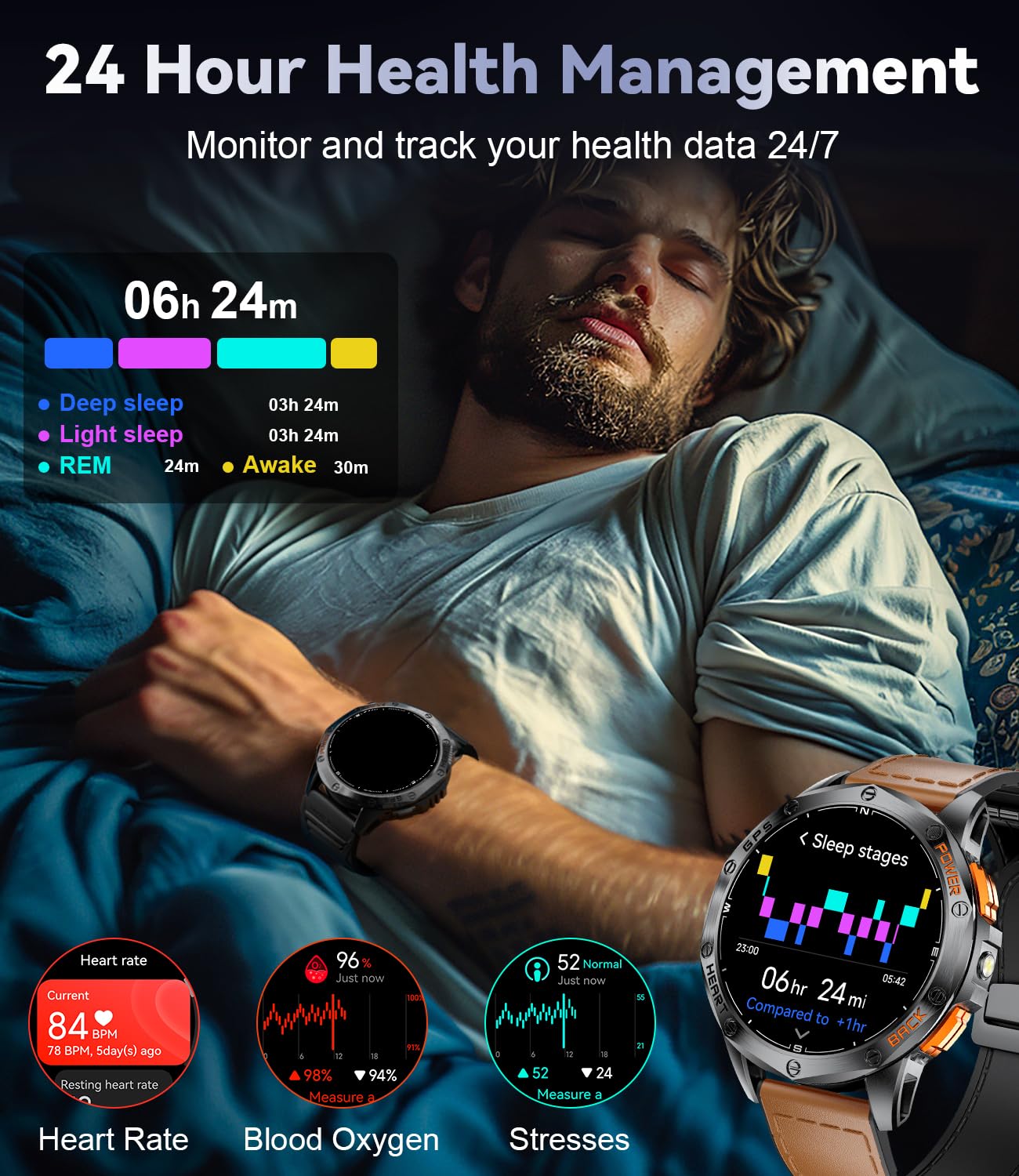 Men's GPS Smart Watch with 1.43