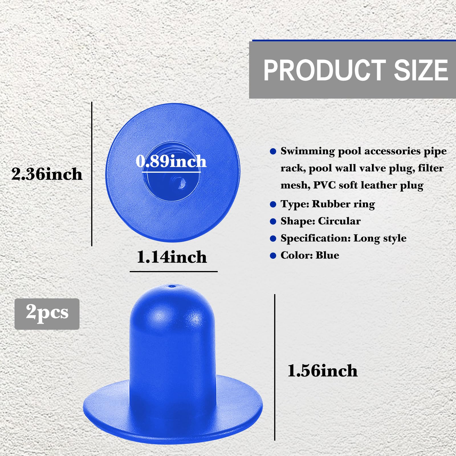 2 PCS 1.25 Inch Pool Pump Strainer Wall Plugs Replacement Parts - Blue Swimming Pool Fitting Filter Pump Strainer Hole Plug Stopper for Summer Escape Pools | Perfect for Pool Maintenance, Repair & Water Conservation