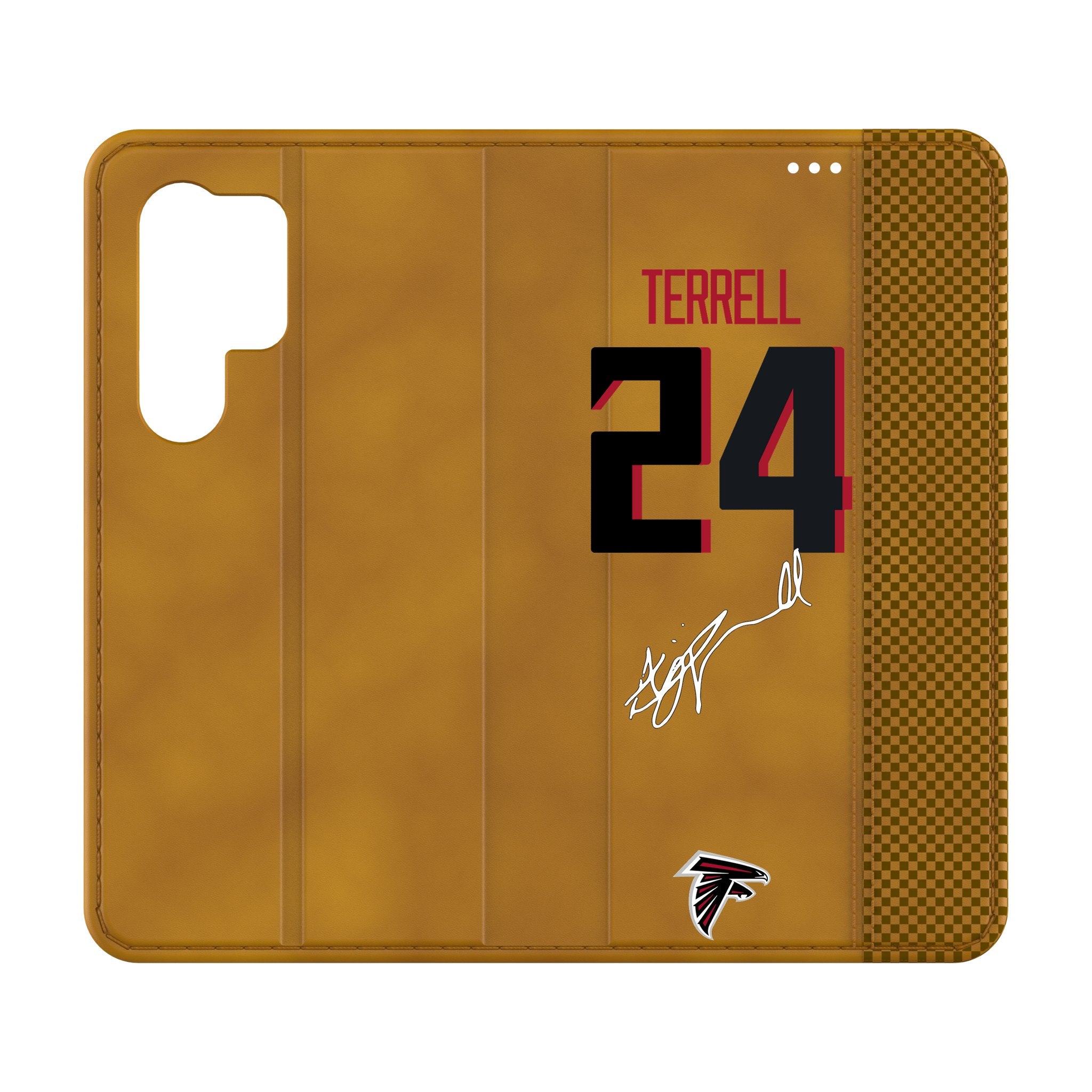 A.J. Terrell Atlanta Falcons 24 Game Tactic Folio Phone Case for Samsung Galaxy S21/S22/S23 - Durable NFL Football Protective Cover with Card Holder - Perfect for Game Day & Everyday Use