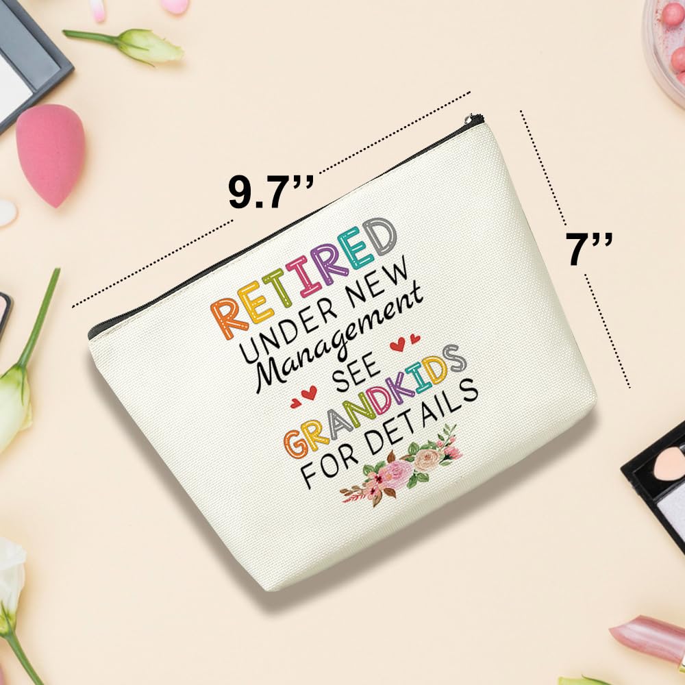Retirement Gifts for Women - Inspirational Makeup Bag & Cosmetic Bag for Retirees, Grandma, Mom - Perfect for Coworker Farewell, Mother's Day, Christmas & Birthday | Great for Travel, Daily Use & Special Occasions