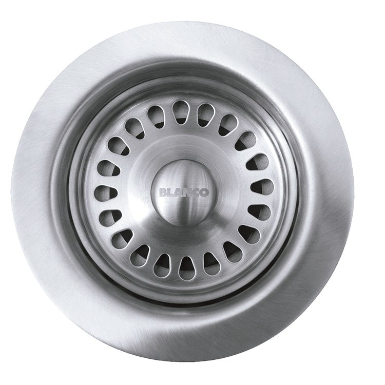 3 1/2 Inch Decorative Drain Basket Strainer - Stainless Steel Kitchen Sink Filter for Bathroom, Laundry & Outdoor Use
