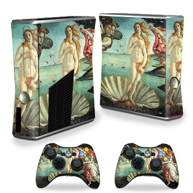MightySkins Vinyl Decal Wrap Cover Compatible with X-Box 360 & Xbox 360 S Console - Birth of Venus Design | Protective, Durable Skin | Easy to Apply & Remove | Made in USA | Perfect for Gaming Setups & Personalization