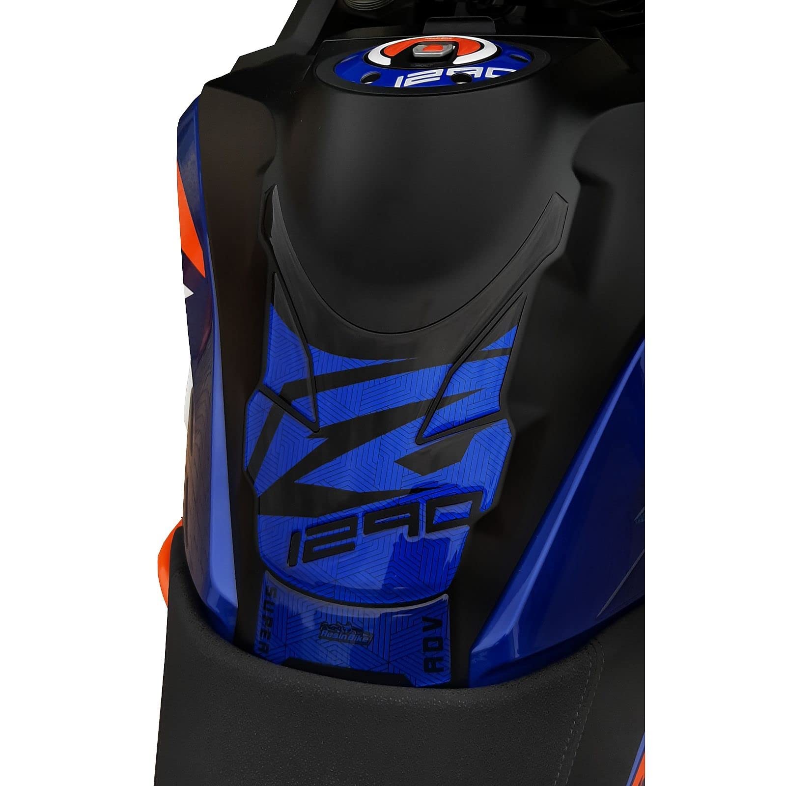 KTM 1290 Super Adventure R 2021 Motorcycle 3D Tank Stickers - Impact & Scratch Protection - High-Quality Resin Decals with Metallic Finish | Made in Italy | Perfect for Adventure Riding & Bike Customization
