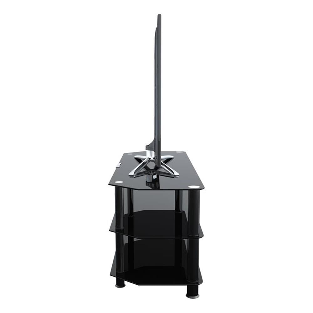 AVF Black Transitional Steel & Glass TV Stand for 39-60 Inch Flat Screens - Perfect for Living Rooms, Bedrooms & Home Theaters