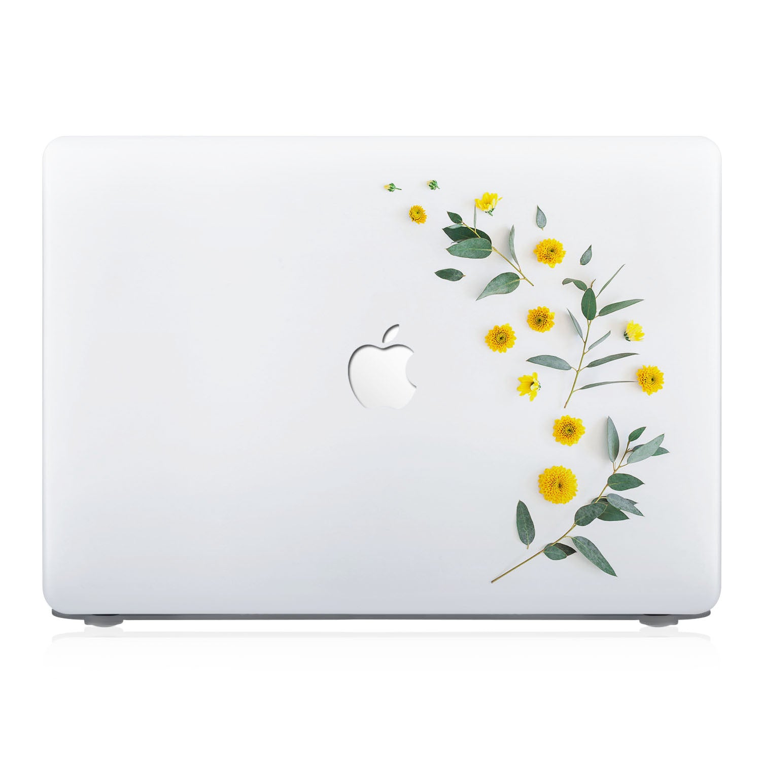 Premium MacBook Pro/Air Protective Case with Flat Flower Design - Durable Slim Cover for Work, Travel & Daily Use