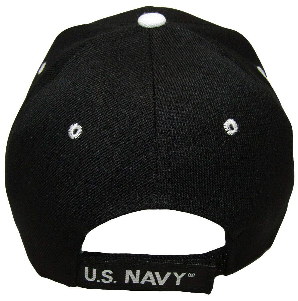 US Navy Embroidered Cap - Official Navy Emblem with Shadow Stitch - Adjustable Military Hat for Veterans & Patriotic Events