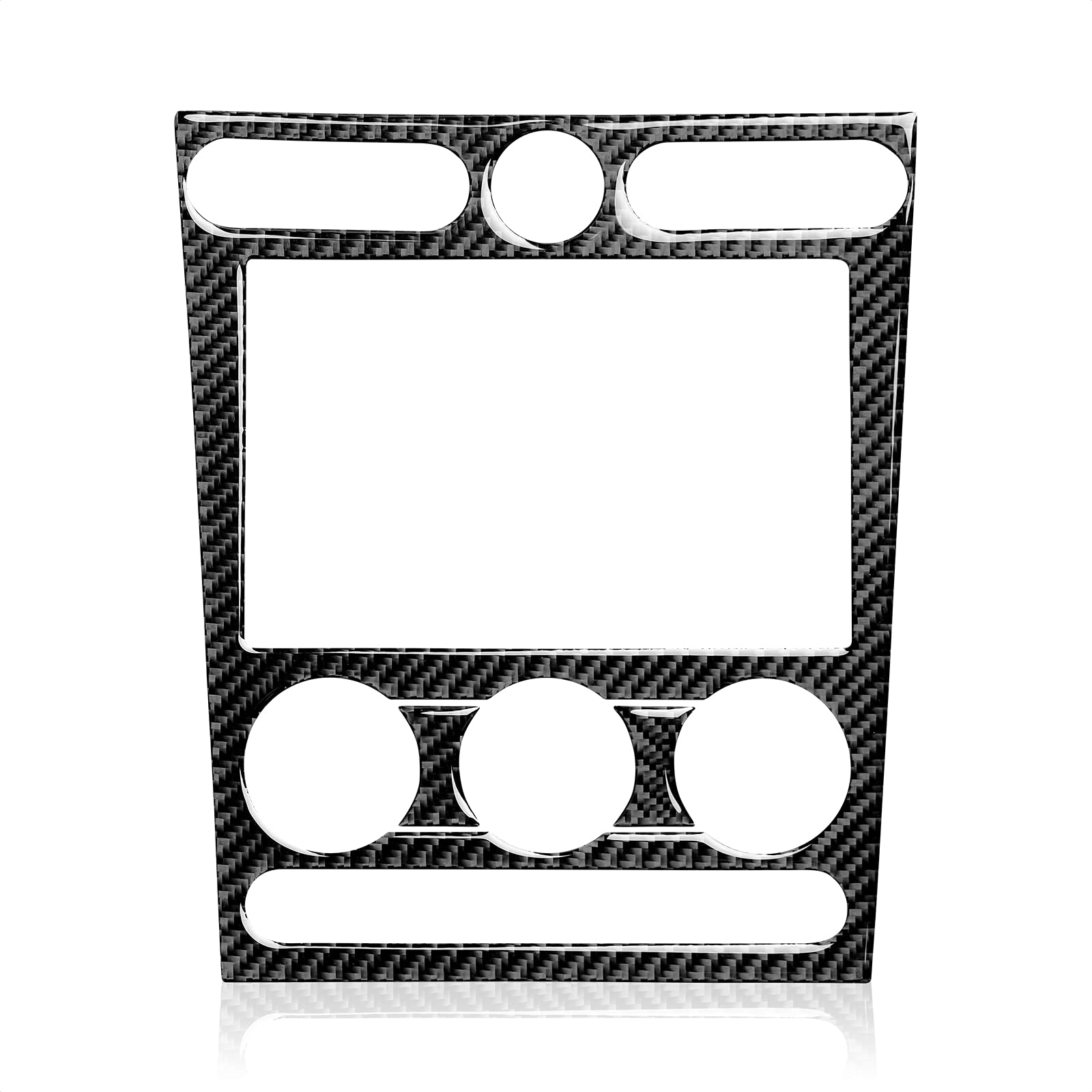 Carbon Fiber AC Control Panel Cover for 2005-2009 Ford Mustang GT & Shelby - Durable Sticker Accessory for Dash Protection & Interior Upgrade - Perfect for Car Enthusiasts & Customization Projects