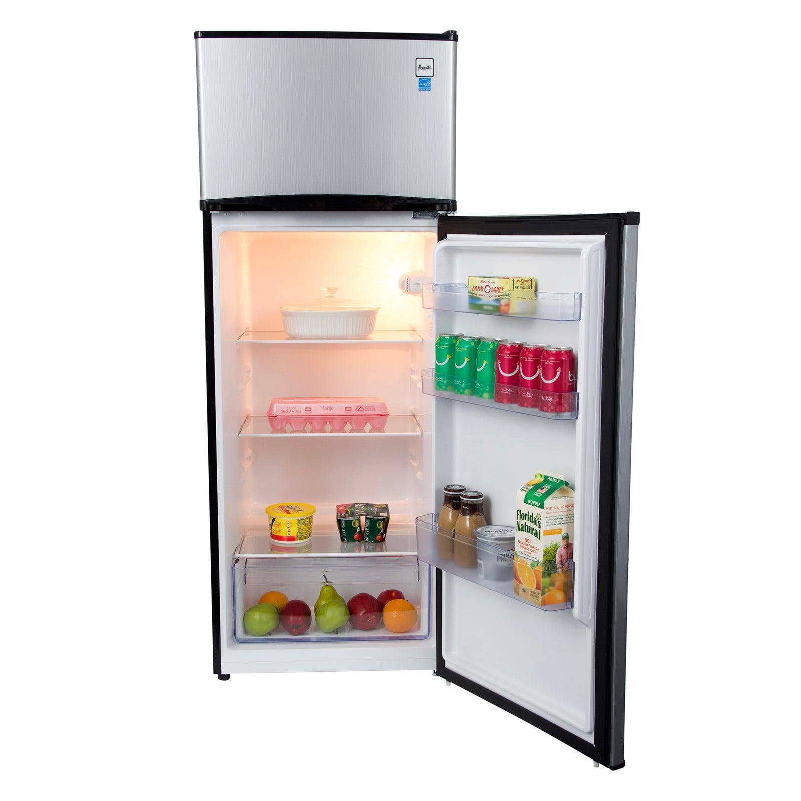 Avanti RA733B3S 7.3 Cu. Ft. Compact Refrigerator - Energy Efficient Apartment Fridge with Freezer for Small Spaces, Dorms & Studio Kitchens