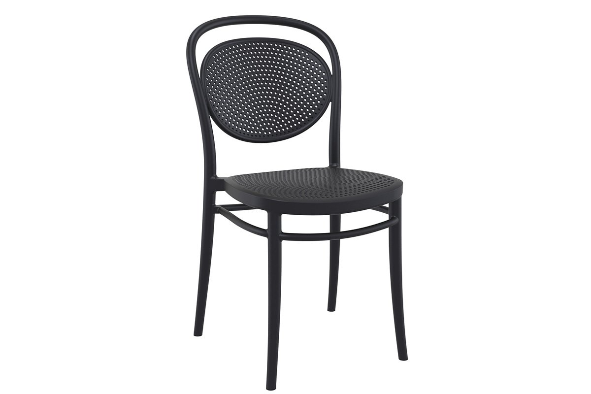 Commercial-Grade Marcel Stacking Chairs for Restaurants, Cafes & Events - Heavy Duty Stackable Dining Chairs for Indoor/Outdoor Use