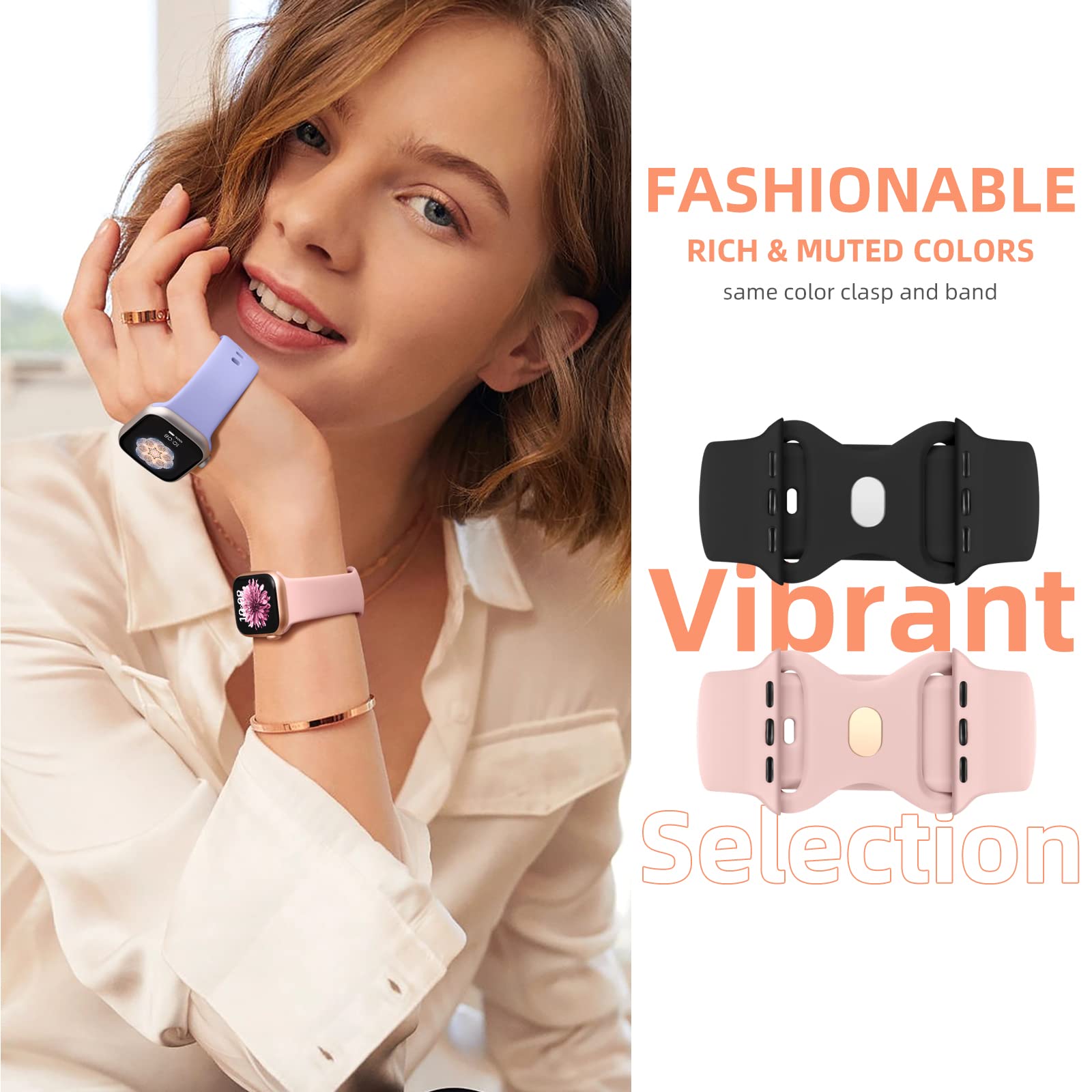 Premium Apple Watch Bands 44mm 45mm 46mm 49mm - Compatible with Apple Watch SE/Series 10/9/8/7/6/5/4/3/Ultra 2 - Waterproof Sport Bracelet for Women & Men - Perfect for Gym, Running, Swimming & Daily Wear