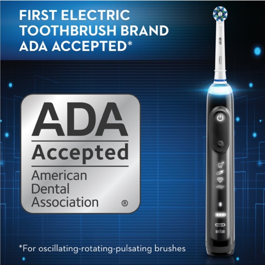 Oral-B 7500 Electric Toothbrush with 3 Replacement Brush Heads & Travel Case - Black | Smart Pressure Sensor, Bluetooth Connectivity | Perfect for Travel & Daily Oral Care