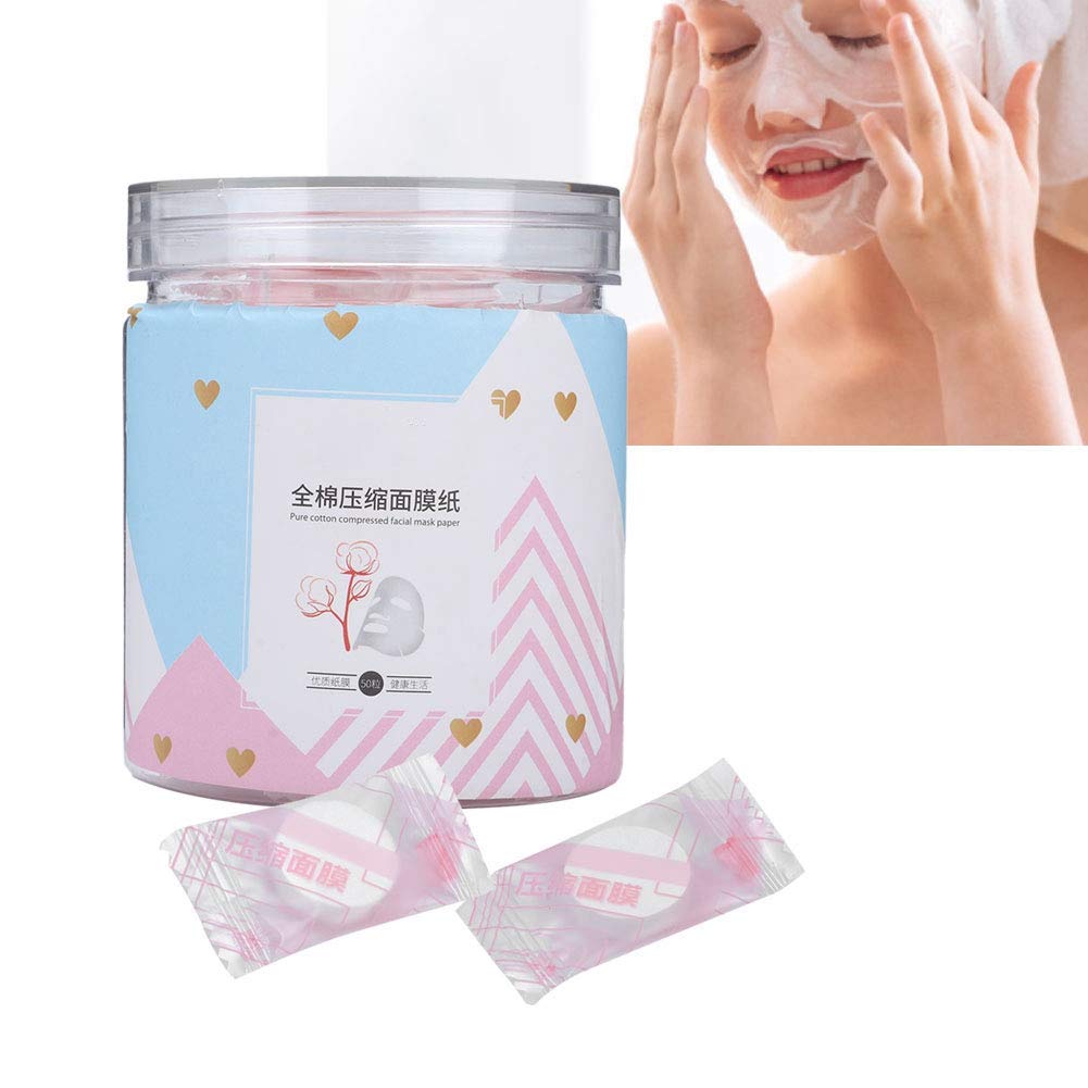 50Pcs Compressed Face Mask Sheets - Disposable DIY Skin Care Facial Mask for Hydration & Nourishment (Use with Milk, Toner or Essence) | At-Home Spa, Travel & Daily Skincare Routine