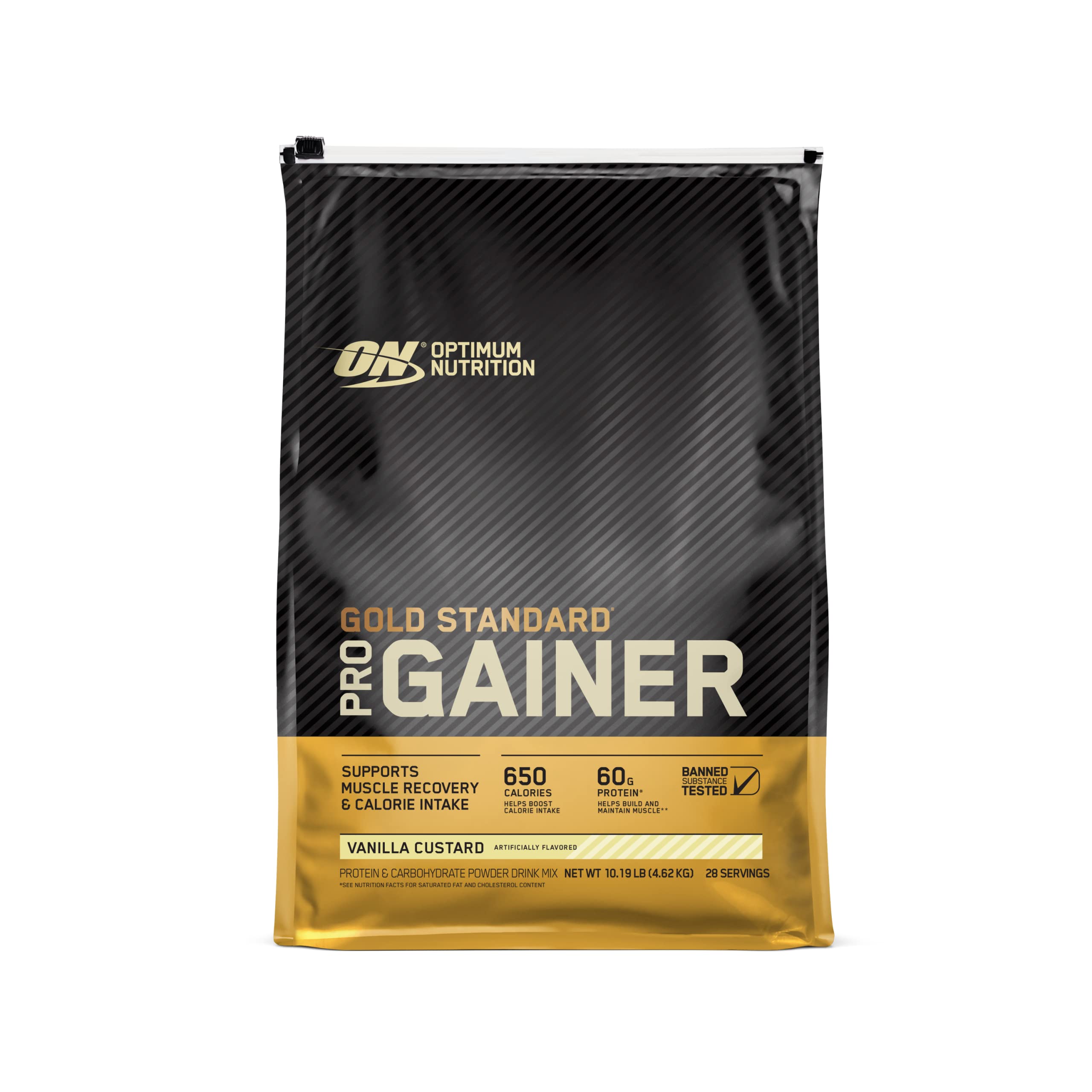 Optimum Nutrition Gold Standard Pro Gainer - High Calorie Weight Gainer Protein Powder, Vanilla Custard Flavor, 10.19 lb (Packaging May Vary) | Muscle Building & Post-Workout Recovery for Athletes & Bodybuilders