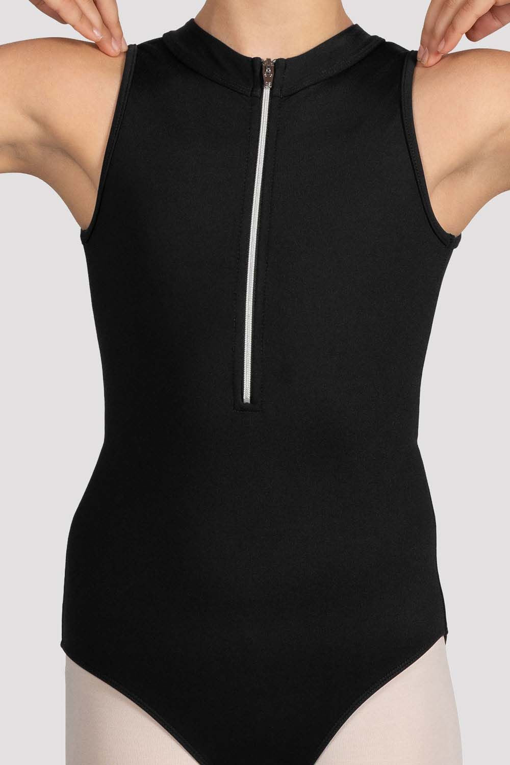 Mirella Glow Girl Zip Front Leotard for Girls - Ballet Dance Leotard with Front Zipper for Kids Dance Class, Performance & Recital