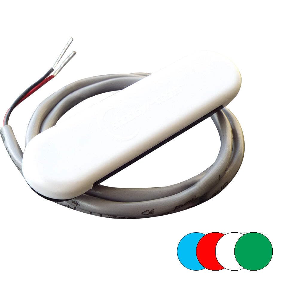 SCM-CL-RGB 4-Pack LED Courtesy Lights with Cover - White Interior Car Lights for Footwell, Door, Cup Holder & Dashboard Lighting