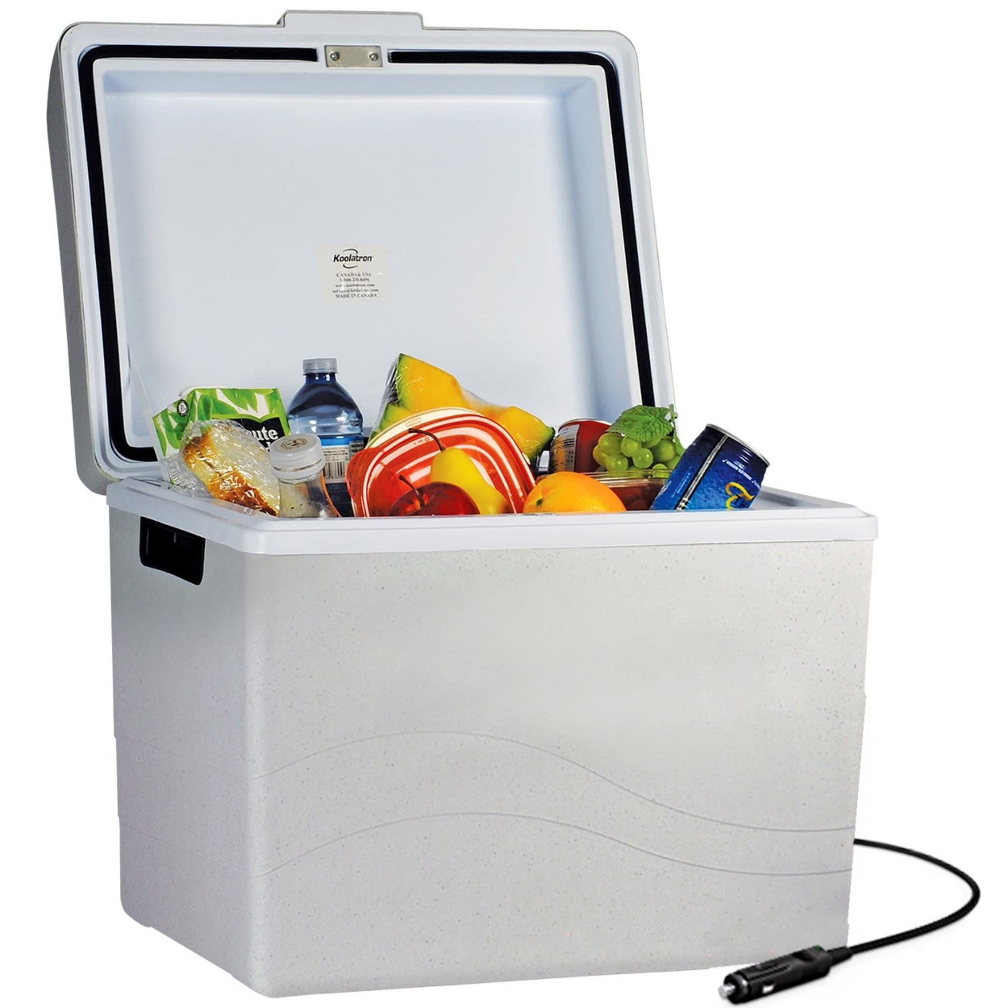 Koolatron 45 Quart Portable Electric Cooler & Warmer - 12V Car Refrigerator for Camping, Travel, Road Trips, Boats & Trucks | Insulated Hard-Sided Cooler for Food & Drinks | Perfect for Picnics, Beach Days & Outdoor Adventures