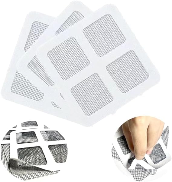 Wazdorf Disposable Shower Drain Cover Hair Catcher - 20 Pack Mesh Stickers for Bathroom, Laundry, Bathtub & Kitchen Sink Strainer - Prevents Clogs & Keeps Drains Clean - Perfect for Homes, Apartments & Hotels