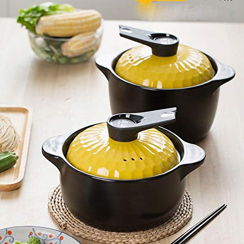 Nordic Round Ceramic Casserole Pot - 2.5QT Oven Safe Cooking Pot with Lid, Durable Kitchen Cookware for Baking, Stewing & Serving (Color A) - Perfect for Family Dinners, Holiday Meals & Restaurant Use